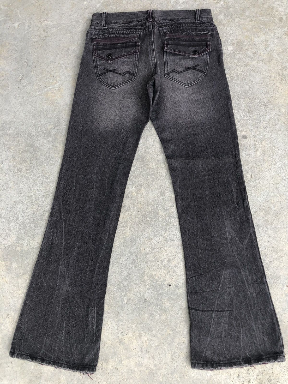 If Six Was Nine Flared Male Bootcut Jeans Distessed Denim Size US 31 - 2 Thumbnail