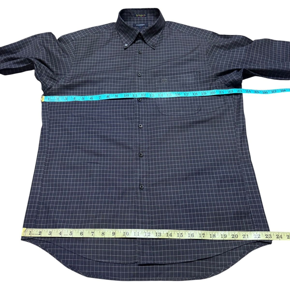 Burberry Burberry Gray Plaid Button Down Longsleeve Shirt Size US L / EU 52-54 / 3 - 16 Thumbnail