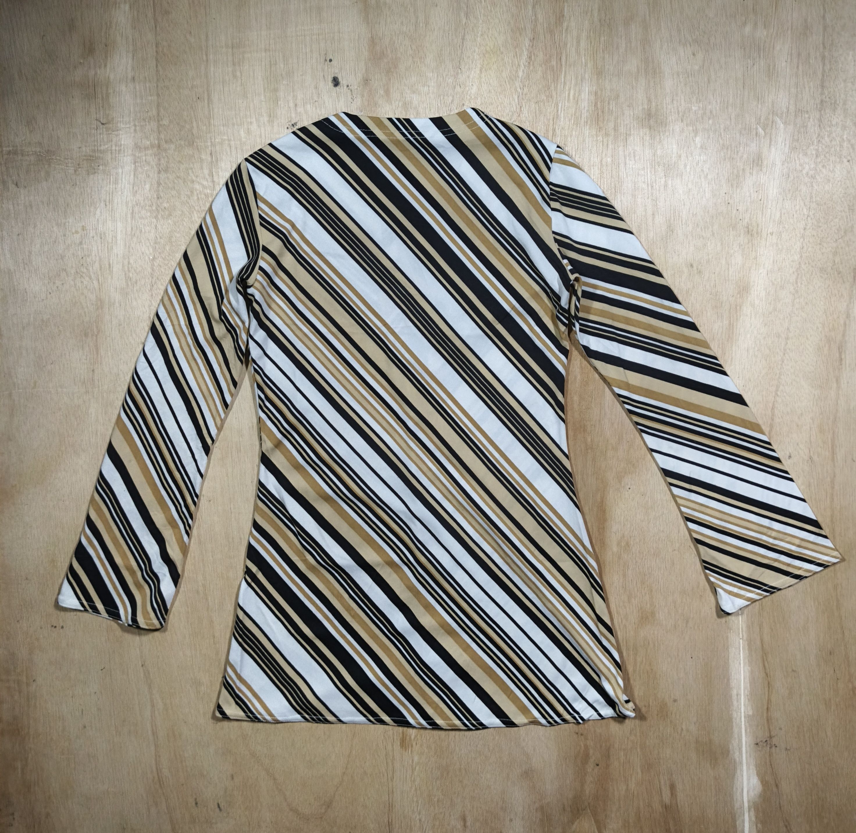 Morgan De Toi Morgan De Toi Striped Chevron V-neck Longsleeve Top Size M / US 6-8 / IT 42-44 - 6 Thumbnail