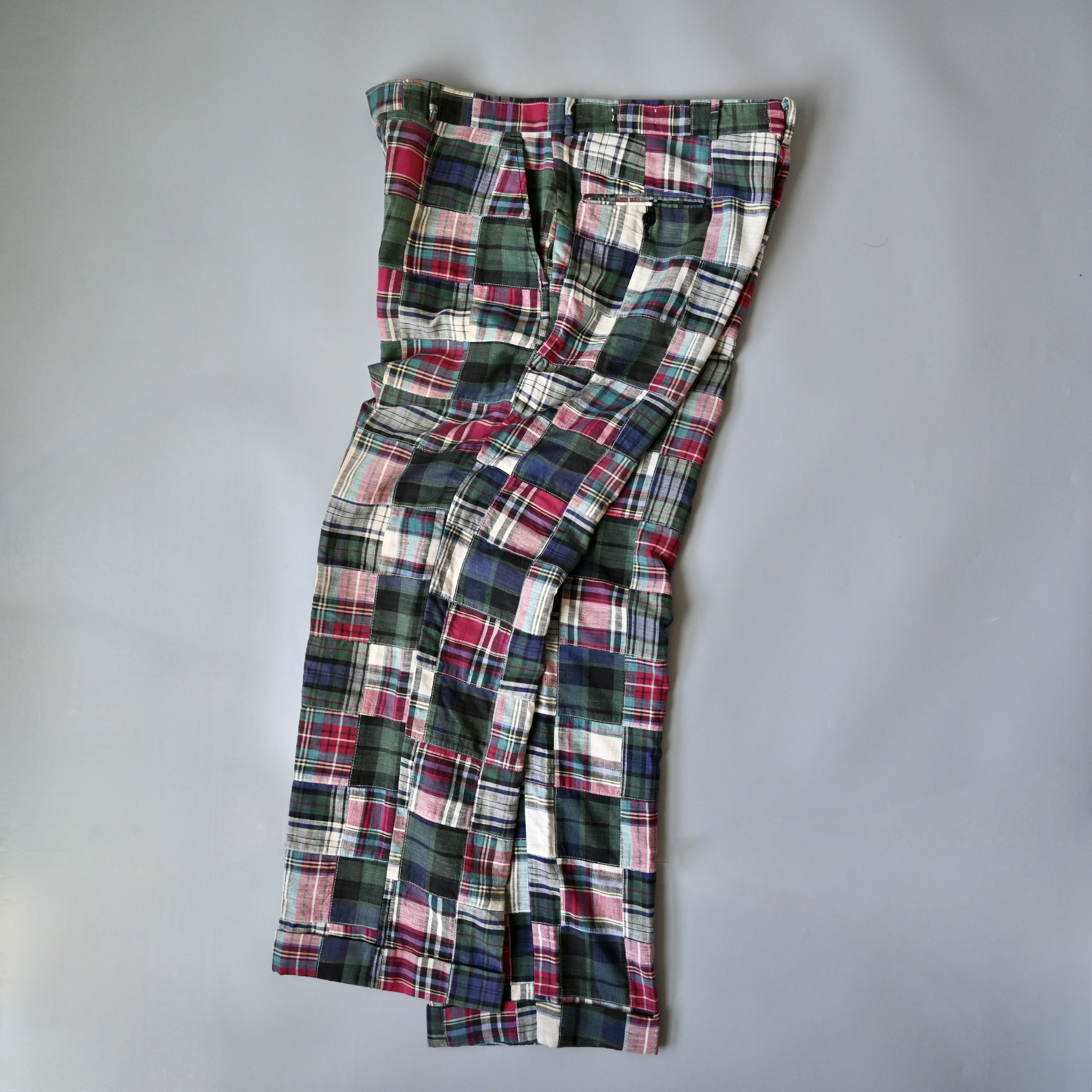 90’s～ BROOKS BROTHERS Patchwork Pants 1990s Brooks Brothers authentic madras patchwork trousers