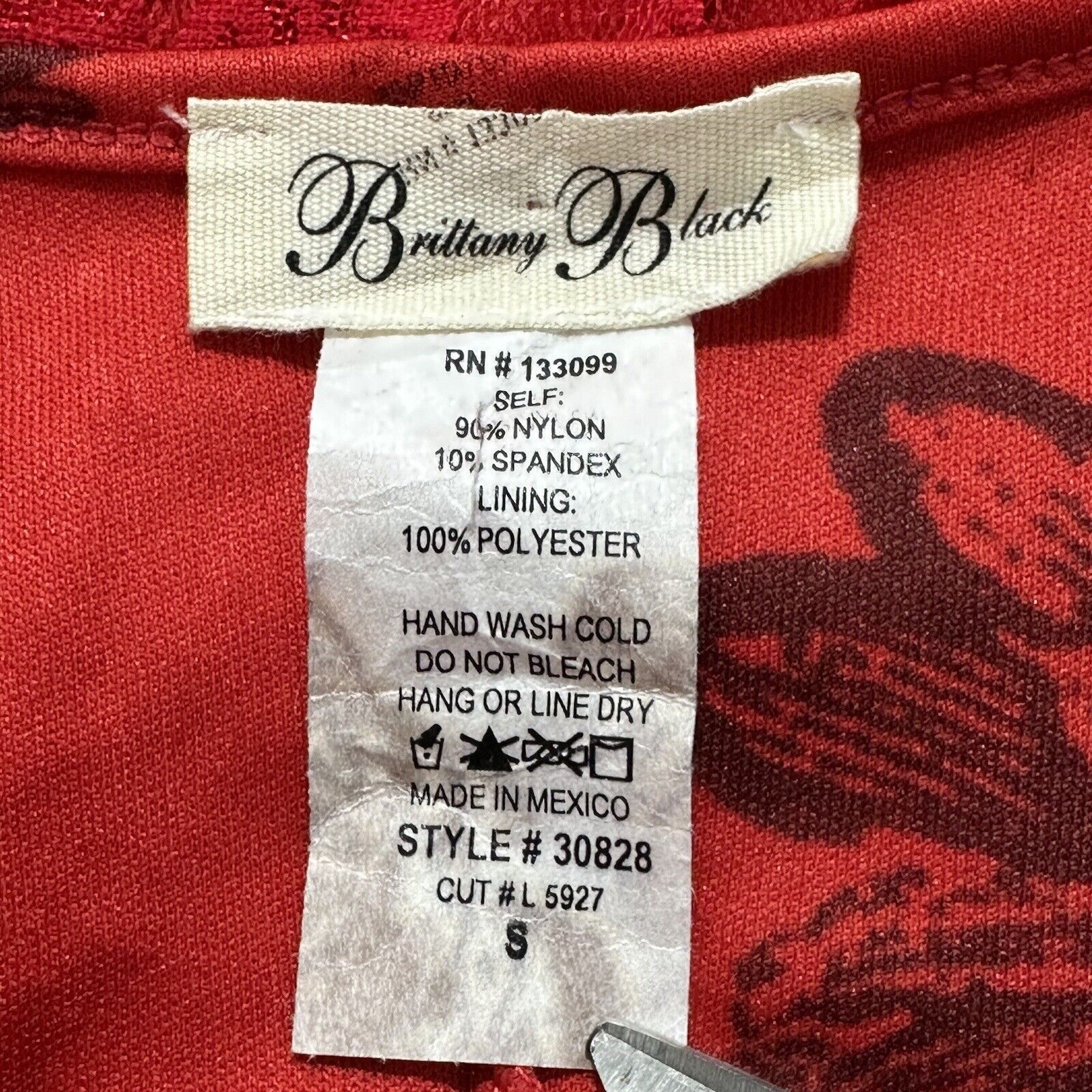 Vintage Vintage Brittany Black Small Red Black Embellished Blouse Size S / US 4 / IT 40 - 3 Thumbnail