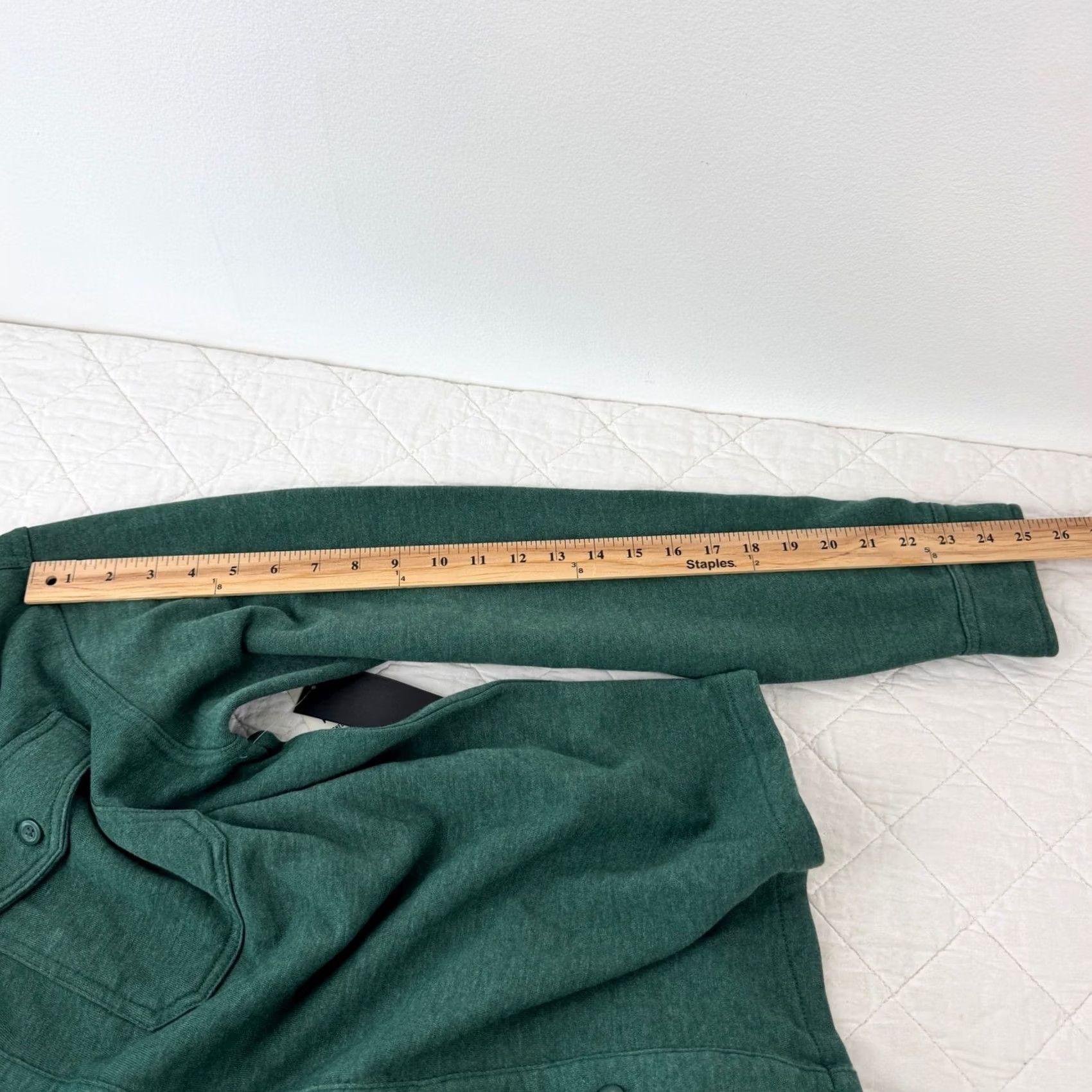 Vintage LAZER Mens Relaxed Fit Fleece Shirt Jacket Deep Emerald Green Shacket L ML71219 Size US L / EU 52-54 / 3 - 7 Thumbnail