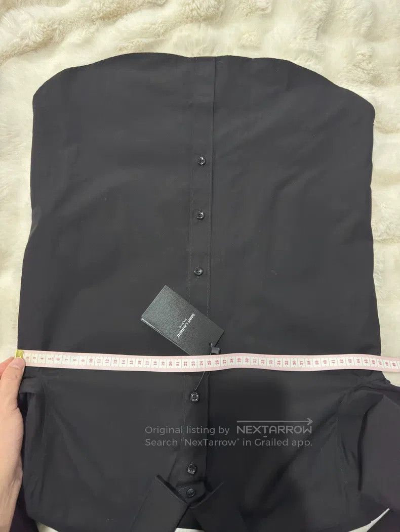 Saint Laurent Paris Saint Laurent Paris Solid Black Shirt Size XS / US 0-2 / IT 36-38 - 6 Thumbnail