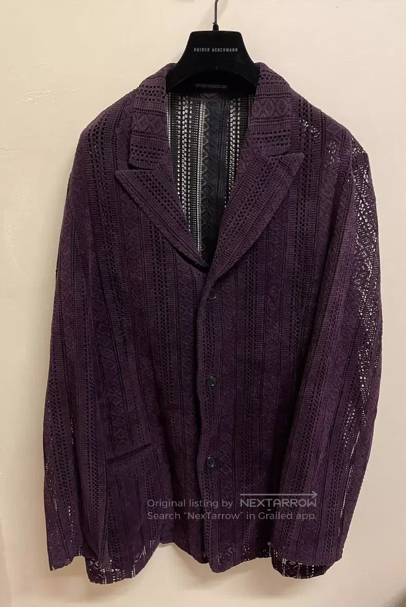 Yohji Yamamoto Yohji Yamamoto 97 SS Purple Lace Jacket Size US M / EU 48-50 / 2 - 1 Thumbnail