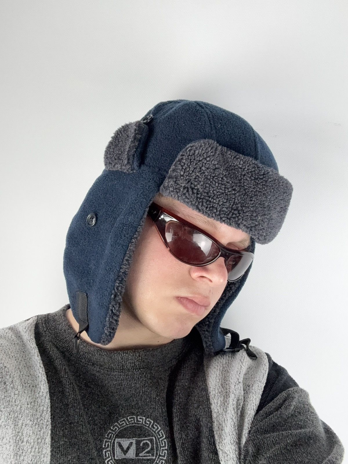 Japanese Brand × Vintage Y2K Vintage Fuzzy Hat Mohair knit Ushanka Fleece Y2K Size ONE SIZE - 2 Thumbnail