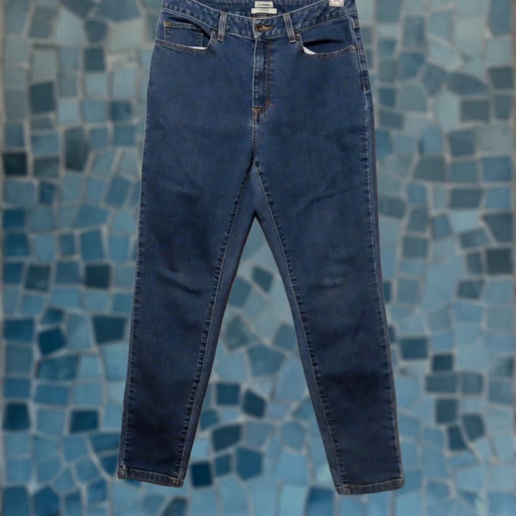 Vintage VINTAGE? LL Bean Womens Jeans 10 Regular Classic Fit True Shape Blue 29x28 Denim Straight High Rise Middle Wash Women Jeans Size 32" / US 10 / IT 46 - 1 Thumbnail