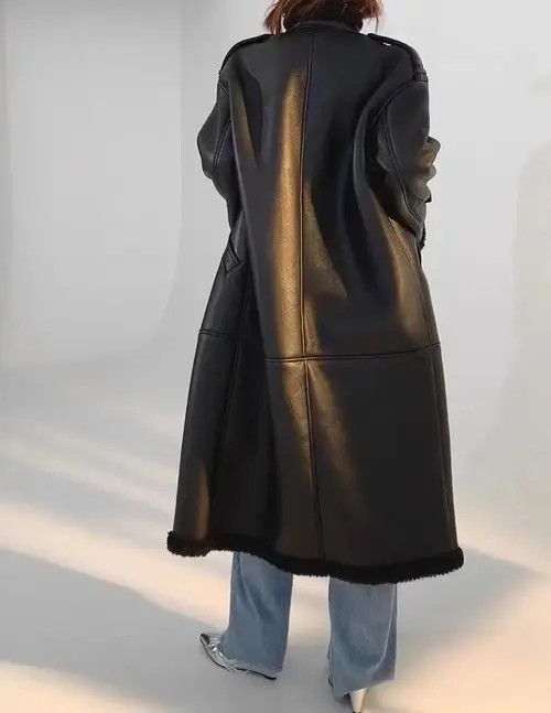 Japanese Brand × Vintage Black Maillard mid-length thickened coat Size S / US 4 / IT 40 - 4 Thumbnail