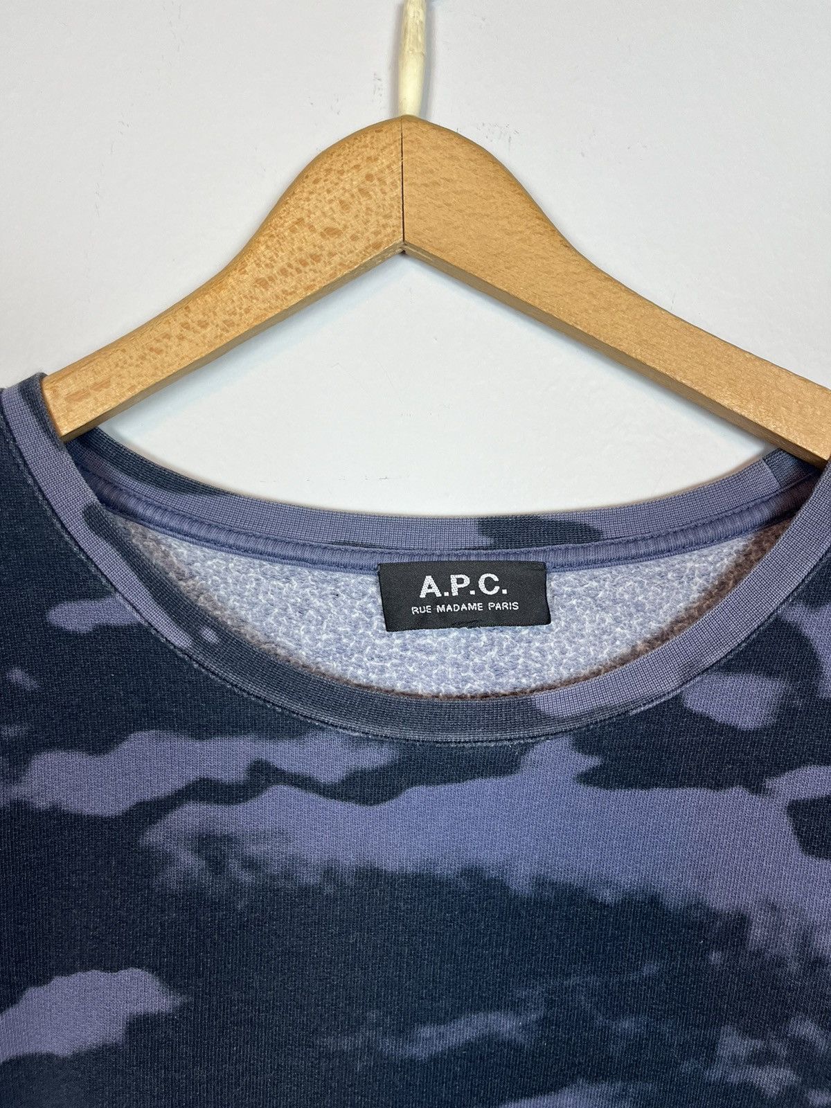 A.P.C. × Japanese Brand Blue APC Water Camo Sweater Size US S / EU 44-46 / 1 - 2 Thumbnail