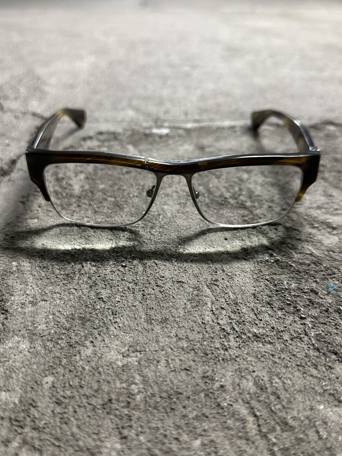Chrome Hearts “Fupa” Tortoise Sterling Silver Glasses