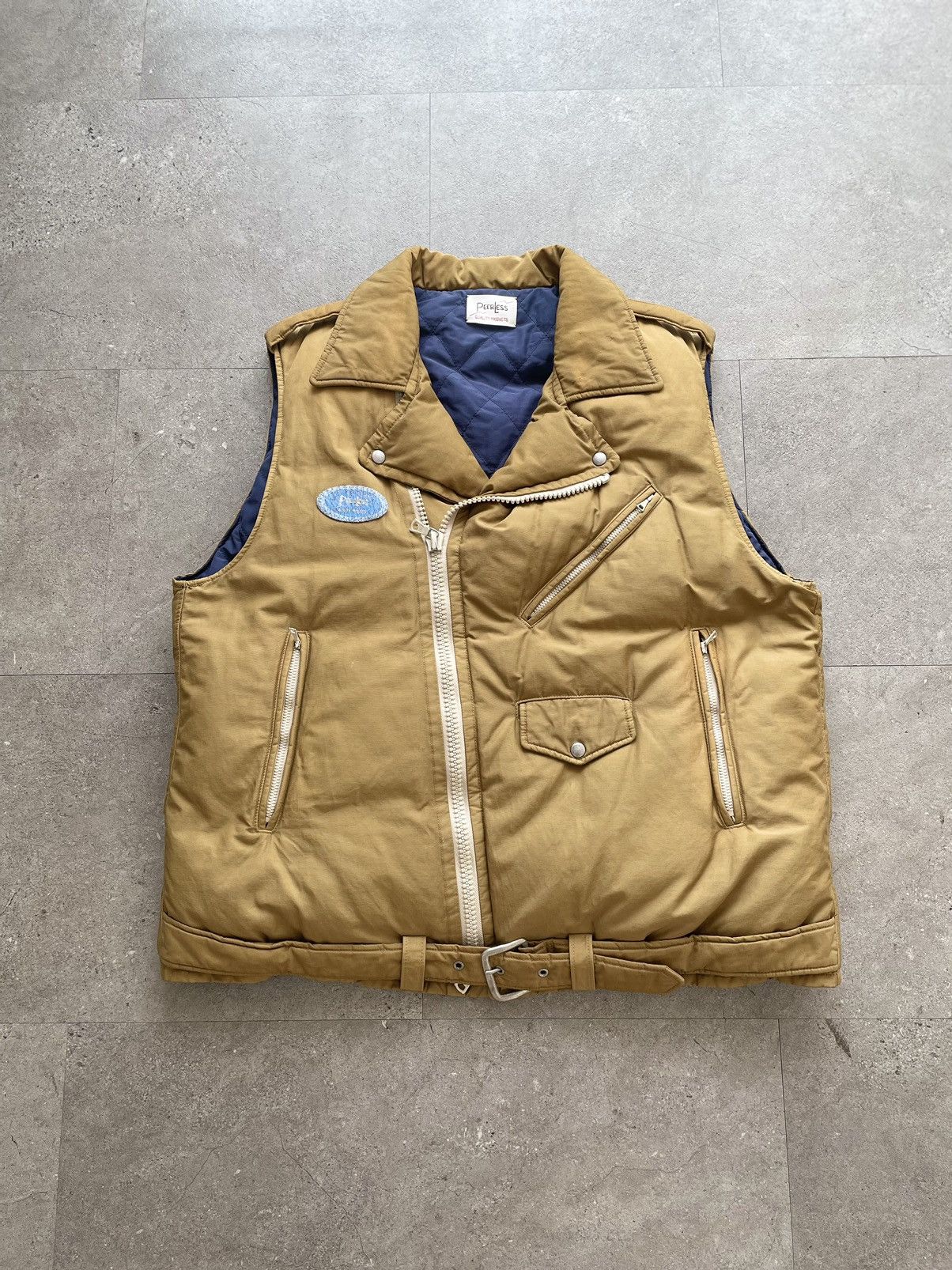 image of Visvim Fw20 Strabler Down Vest in Mustard, Men's (Size XL)