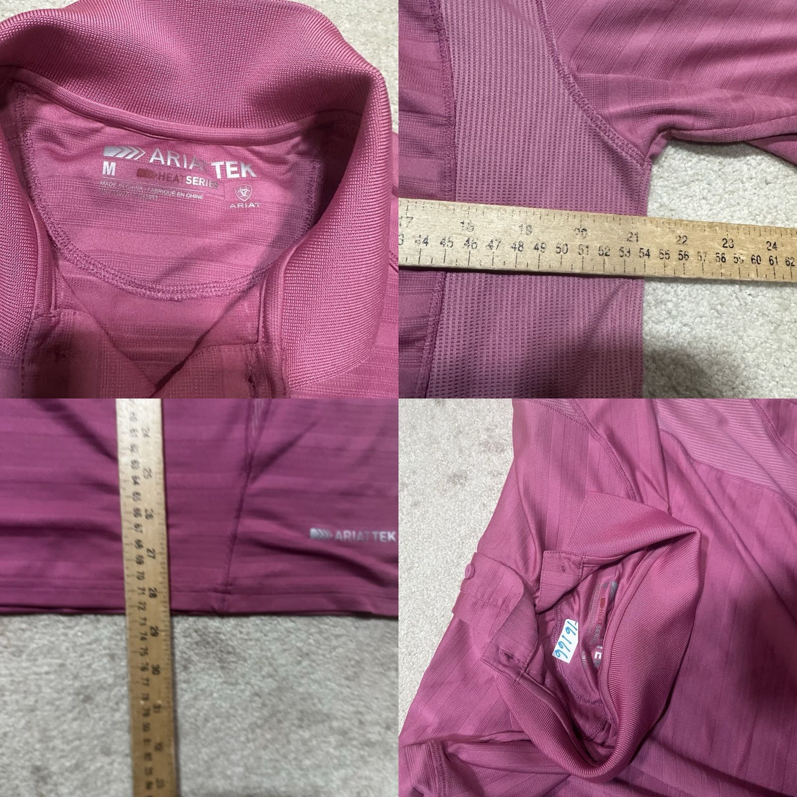 Ariat Ariat Polo Shirt Mens Medium Purple AriatTek Heat Series Polo Shirt Mens Regular M Purple Logo Sport Golf Cowboy Pro Series Brand Ariat Shirt Size US M / EU 48-50 / 2 - 8 Thumbnail
