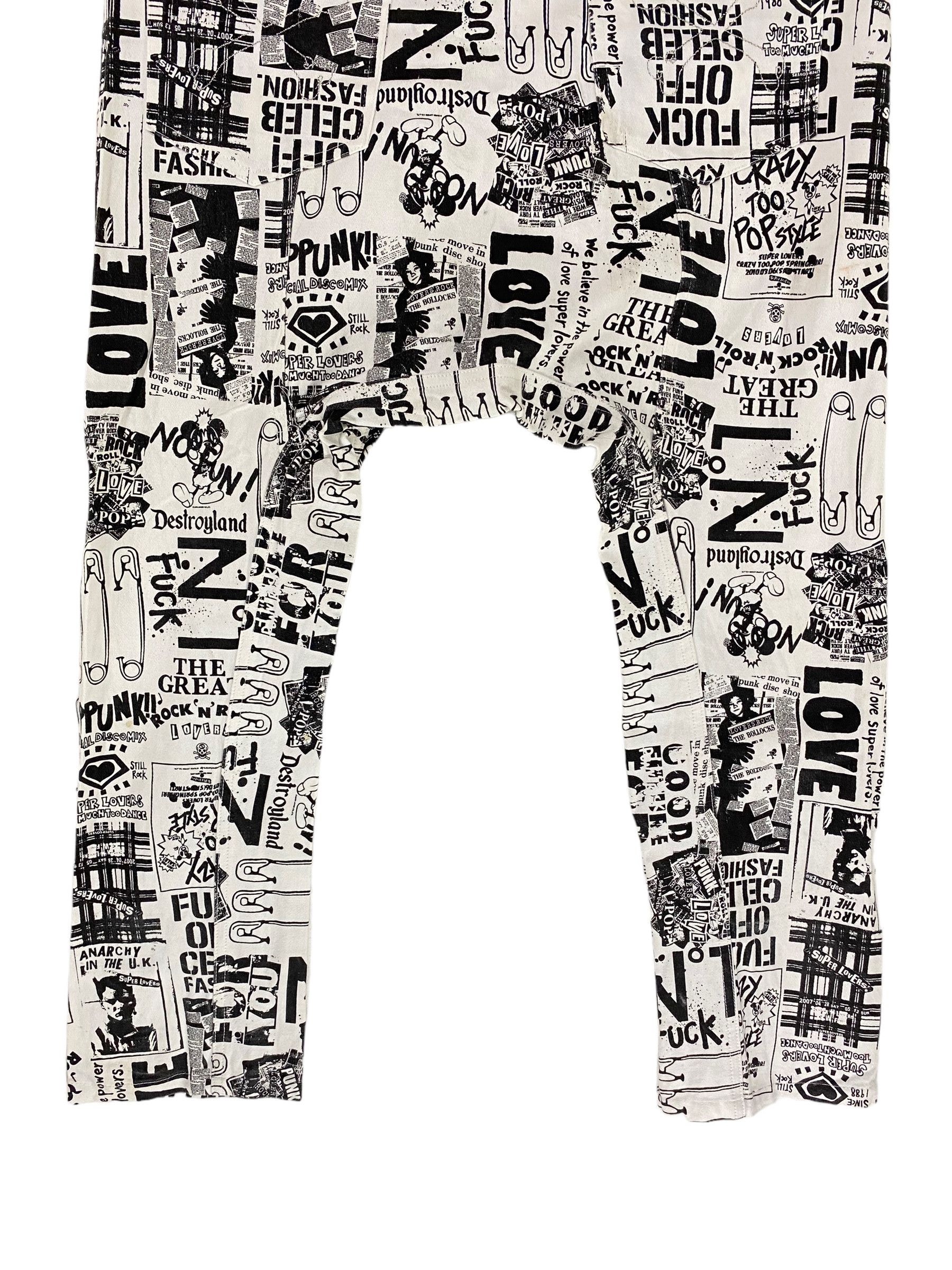 Designer × Hysteric Glamour × Japanese Brand Superlovers spike allover print punk drop crotch pant Size US 30 / EU 46 - 5 Thumbnail