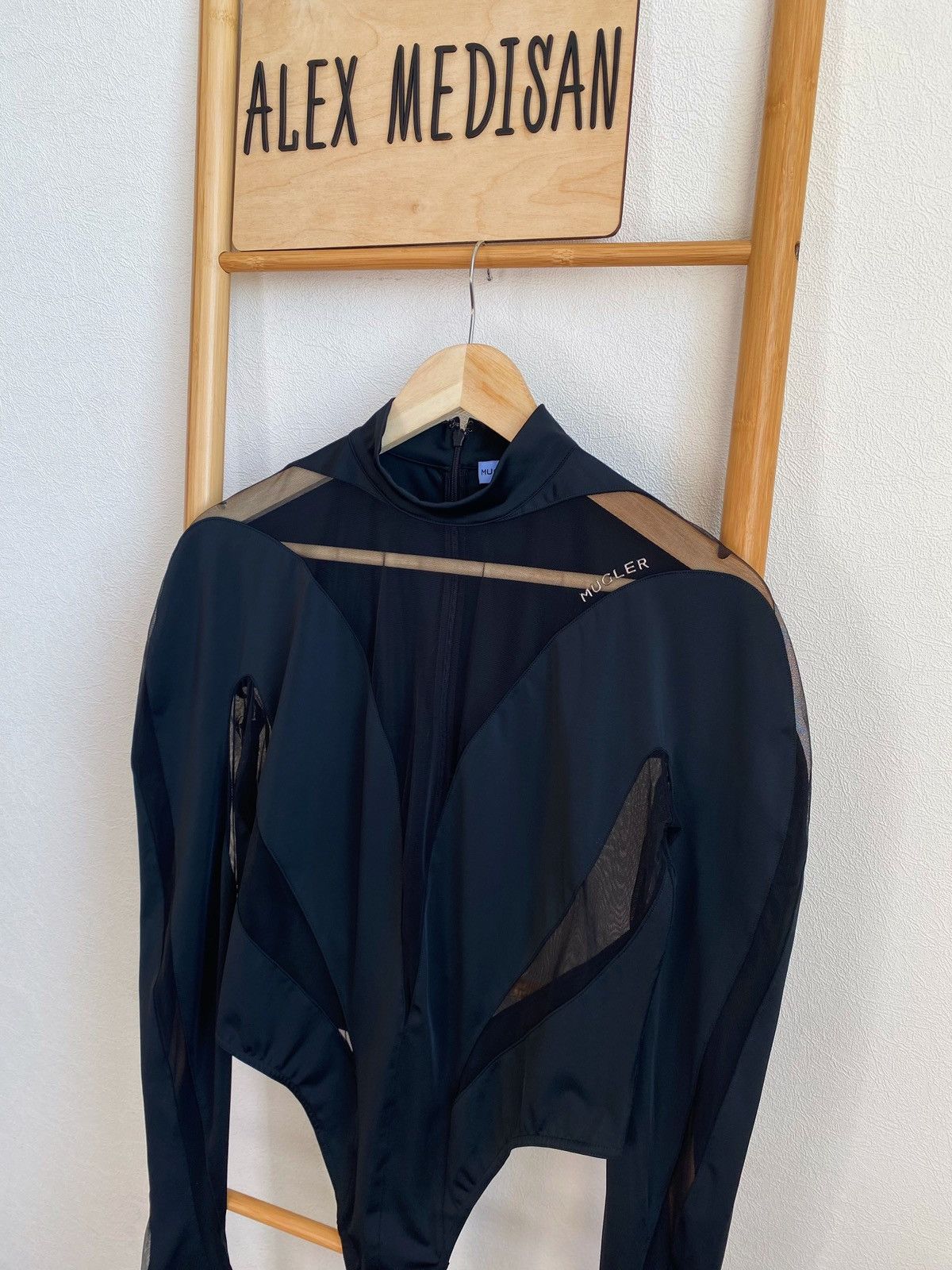 H&M × Mugler × Thierry Mugler Mugler x H&M Mesh Panelled Bodysuit Size L / US 10 / IT 46 - 5 Thumbnail
