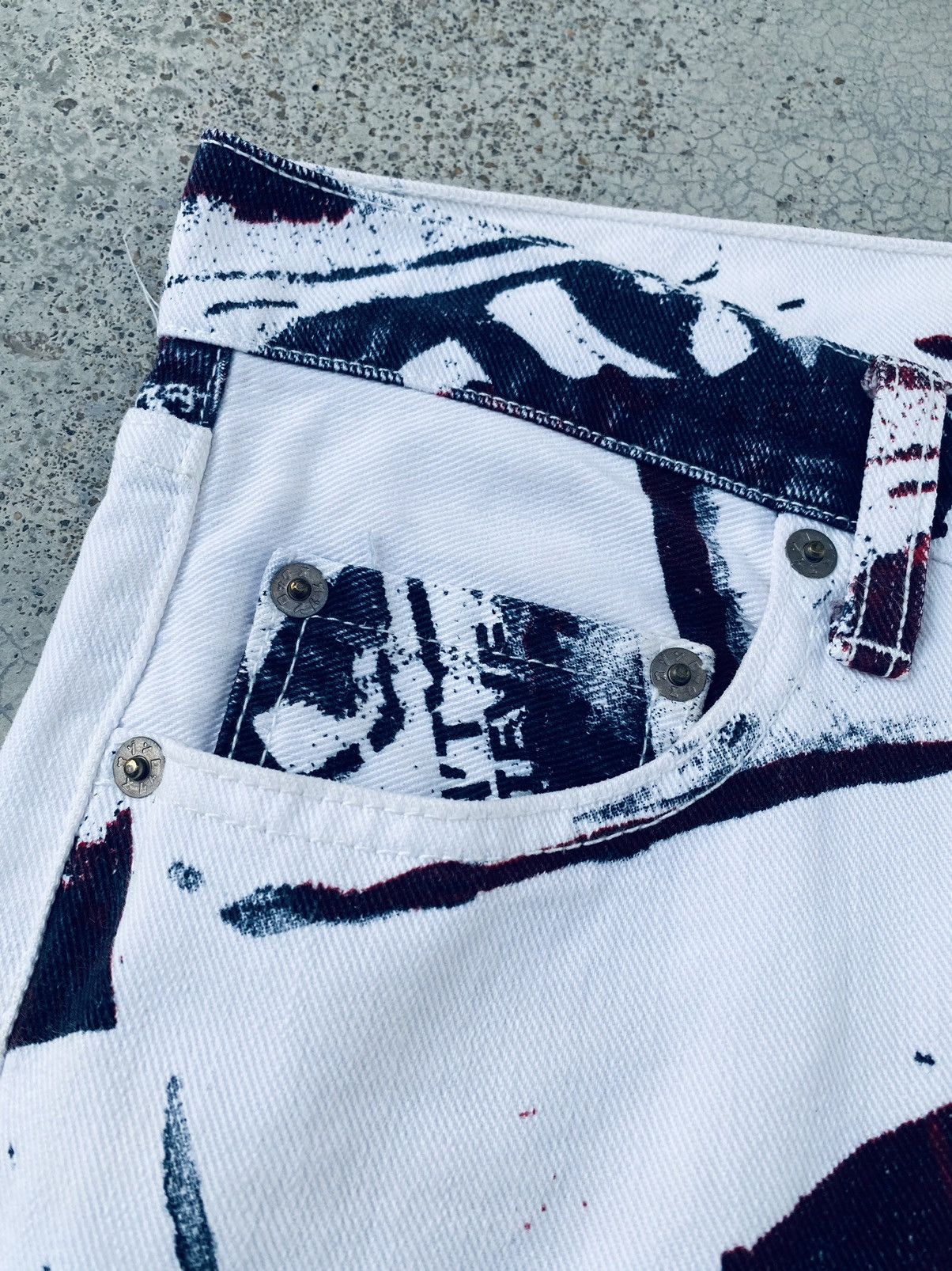 Japanese Brand Vintage 90s Ozone Rocks Painter Denim Pants Size US 32 / EU 48 - 5 Thumbnail