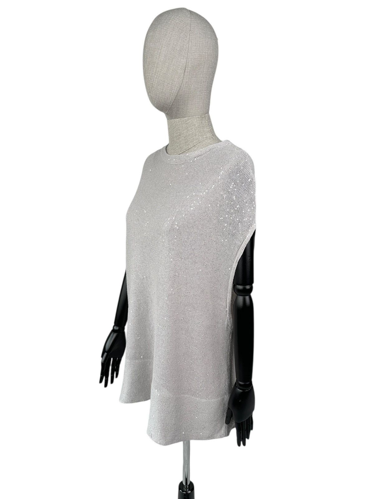Brunello Cucinelli BRUNELLO CUCINELLI Linen Silk Sequins Sleeveless Sweater Size M / US 6-8 / IT 42-44 - 2 Thumbnail