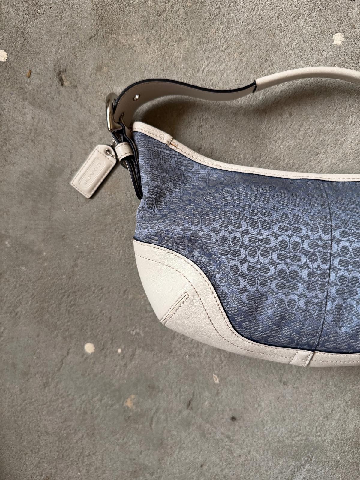 Coach Coach Signature Mini Sufflette Shoulder Bag Blue/White Size ONE SIZE - 6 Thumbnail