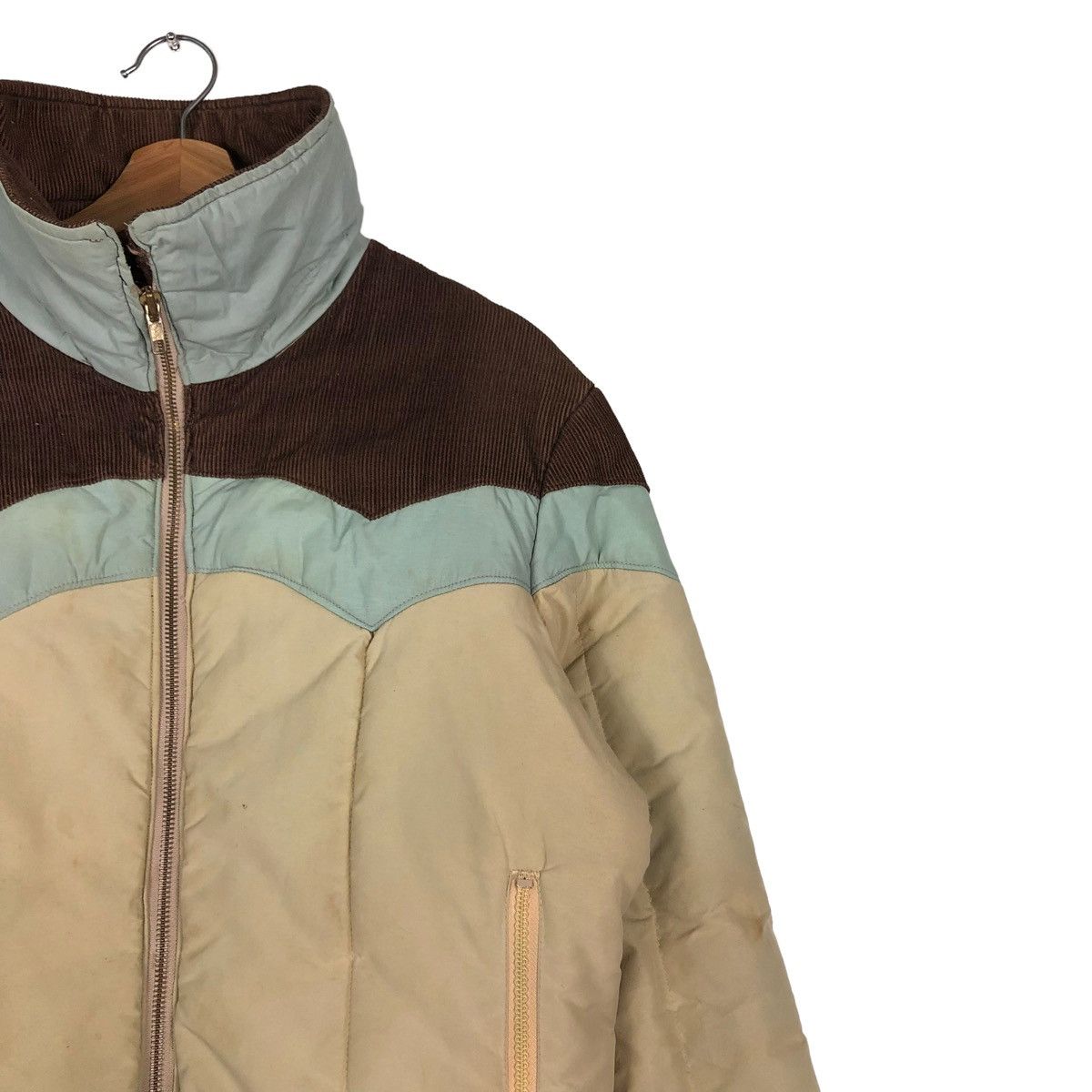 Levi's 🔥VINTAGE BIKER LEVI’S USA PUFFER DOWN JACKET MULTI COLOUR Size US M / EU 48-50 / 2 - 4 Thumbnail