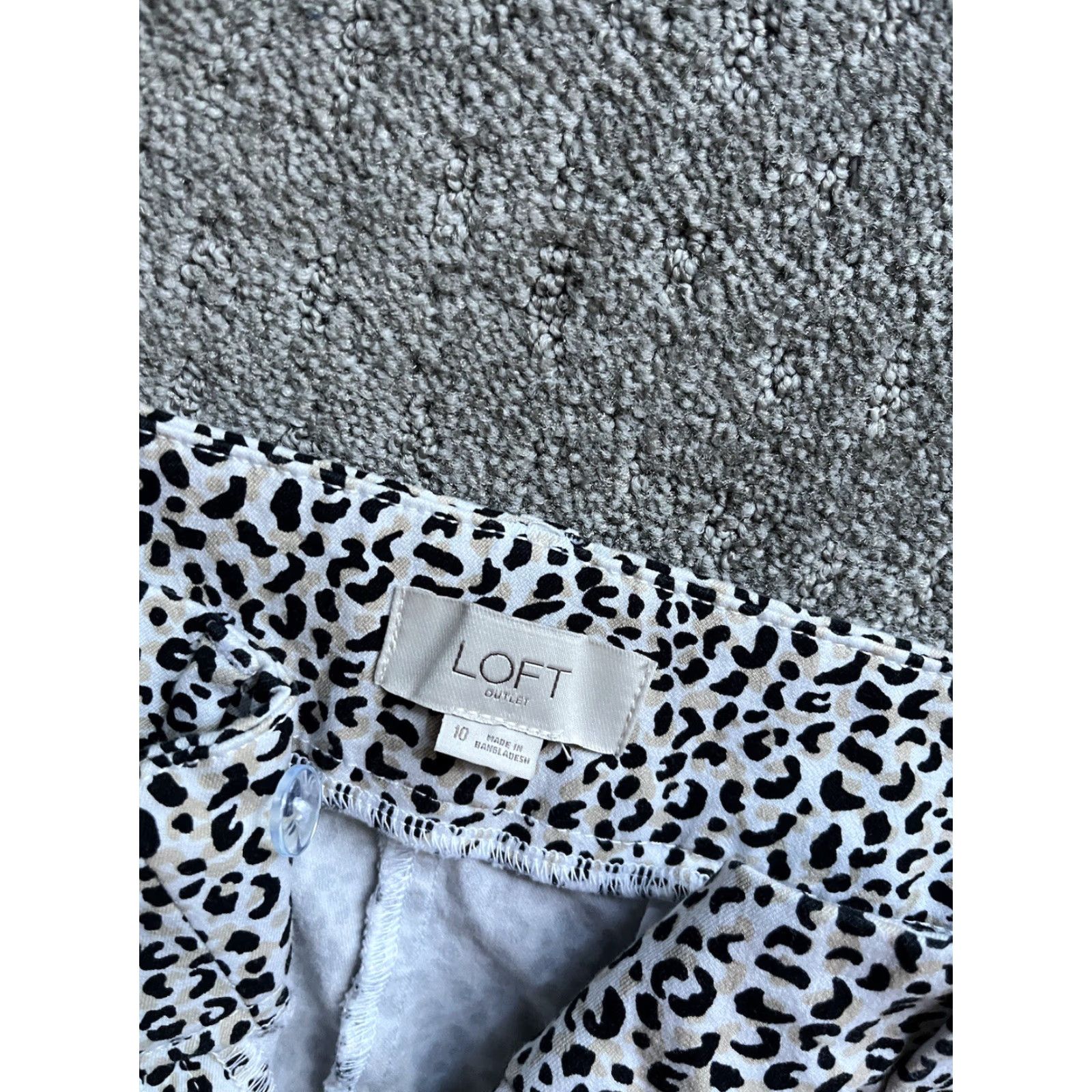Ann Taylor Ann Taylor LOFT Outlet Animal Print Skinny Ankle Pull on Pants Womens Size 10 Size 32" / US 10 / IT 46 - 5 Thumbnail