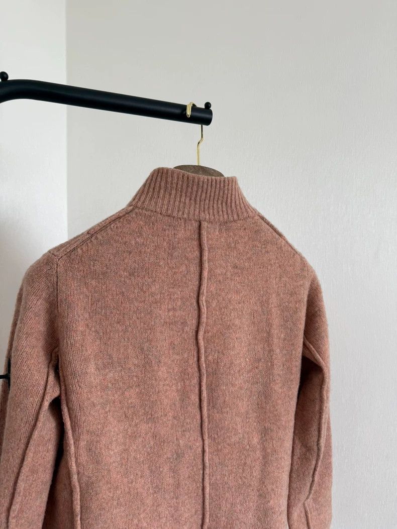 Y's Y's Flesh pink pure wool mid-neck sweater jacket Size US M / EU 48-50 / 2 - 7 Thumbnail