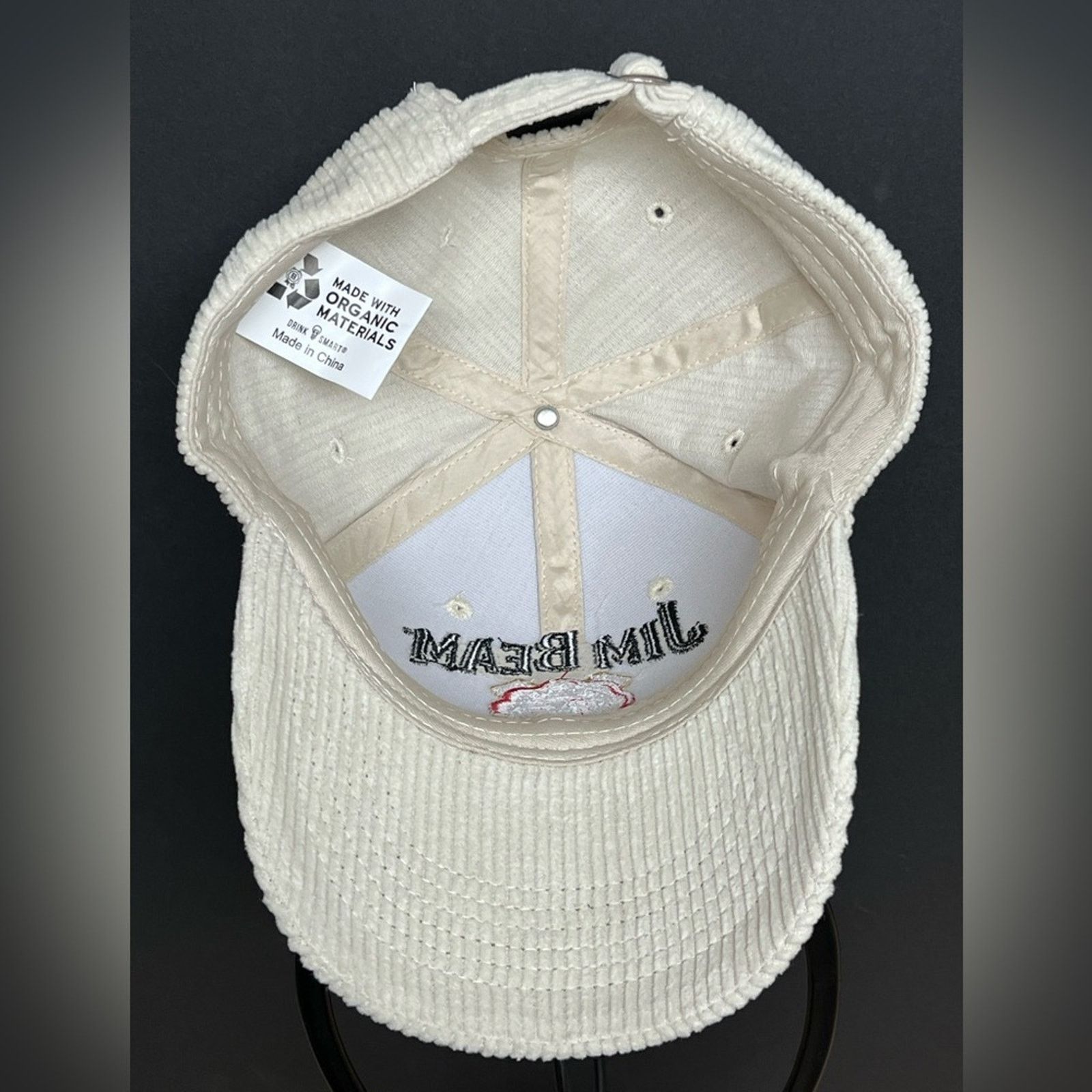 Vintage Jim Beam Whiskey Corduroy Embroidered Strapback Classic Hat Size ONE SIZE - 4 Thumbnail