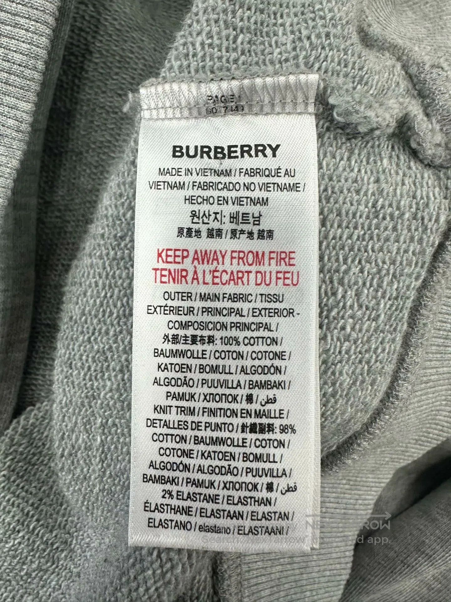 Burberry Burberry Grey classic embroidered letter logo zipper hoode Size M / US 6-8 / IT 42-44 - 5 Thumbnail