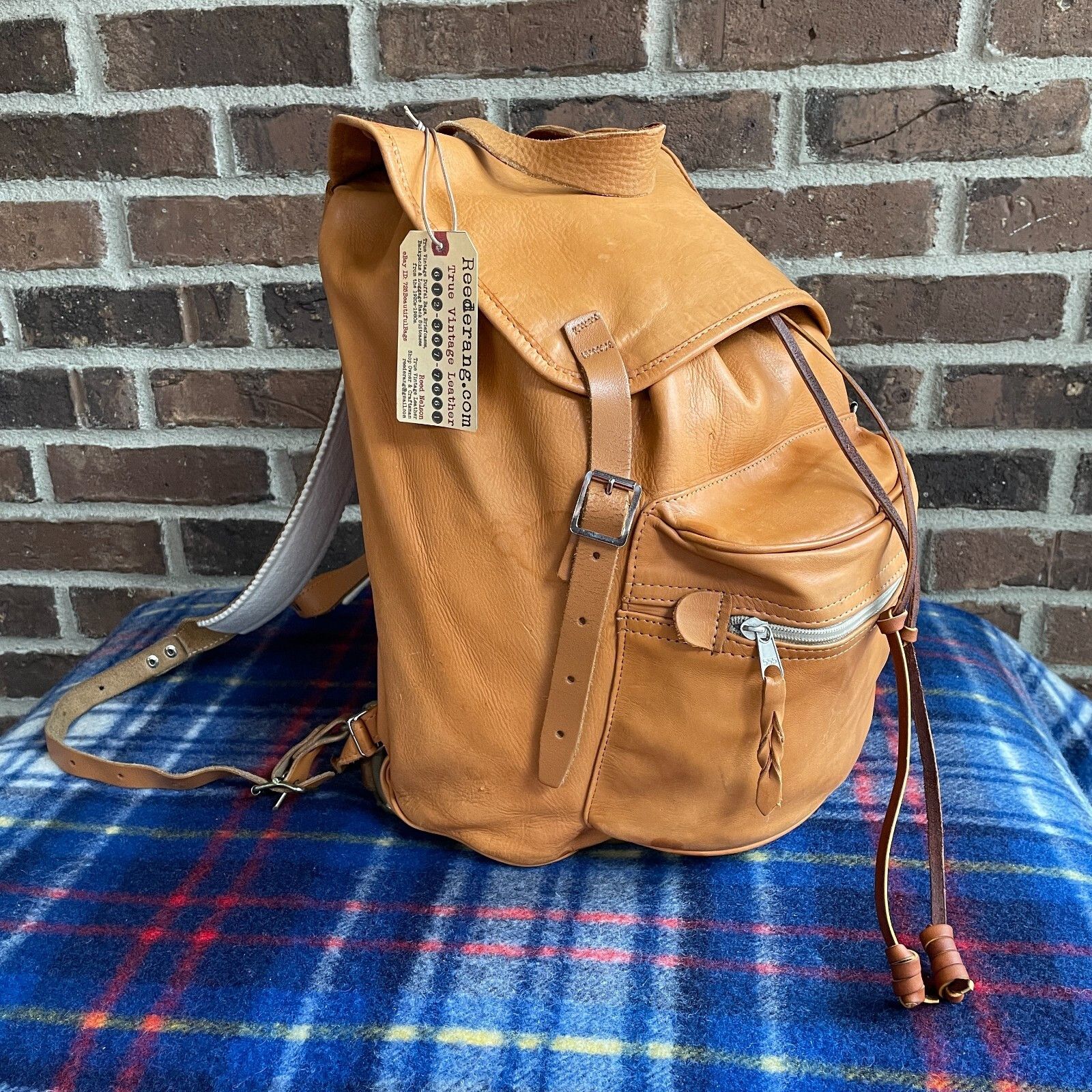 Other RARE 1970s REINDEER HIDE LEATHER BACKPACK RUCKSACK R$1398 Size ONE SIZE - 3 Thumbnail