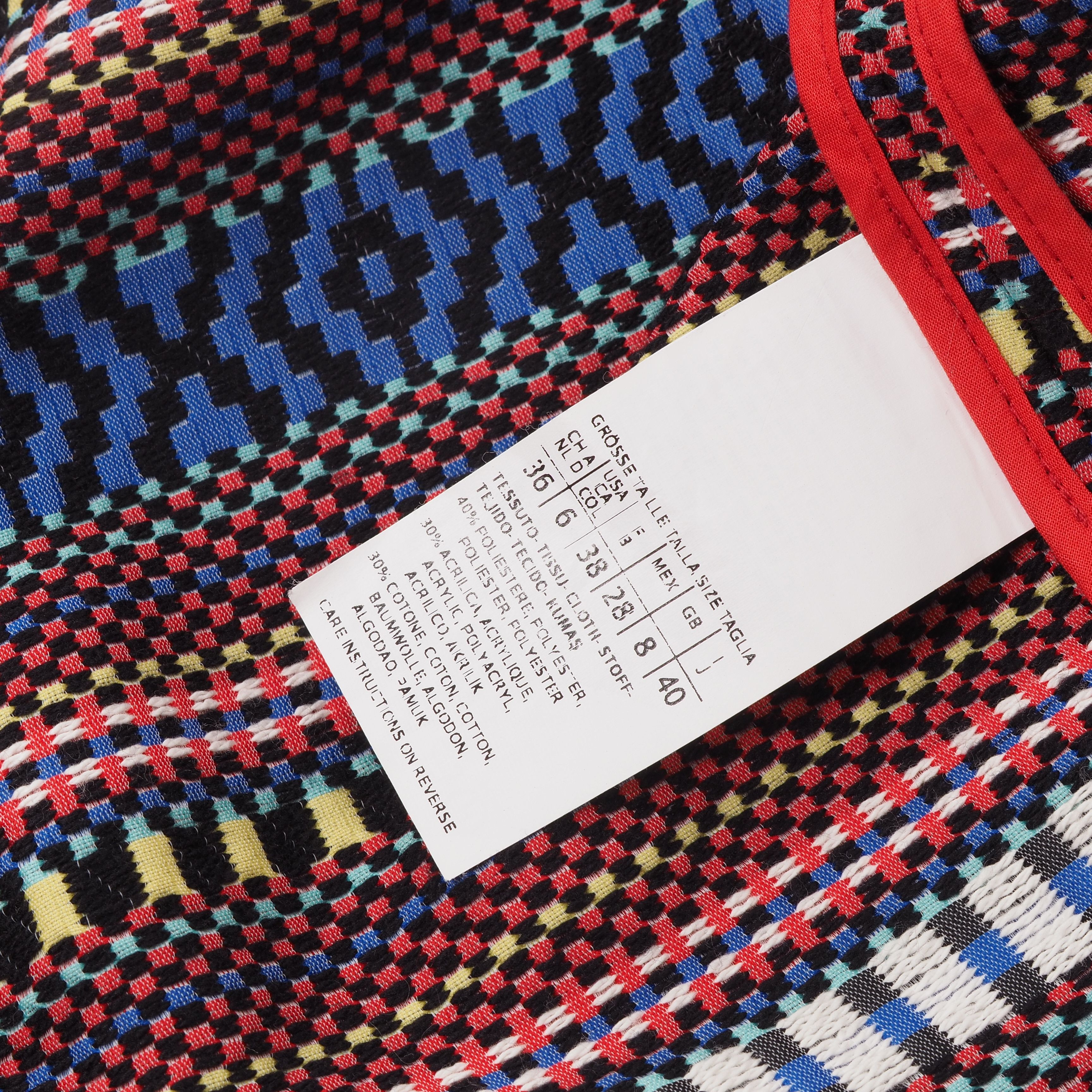 Max Mara × Weekend Max Mara Max Mara Weekend Tribal Pattern Cropped Jacket Multicolor Size M / US 6-8 / IT 42-44 - 8 Thumbnail