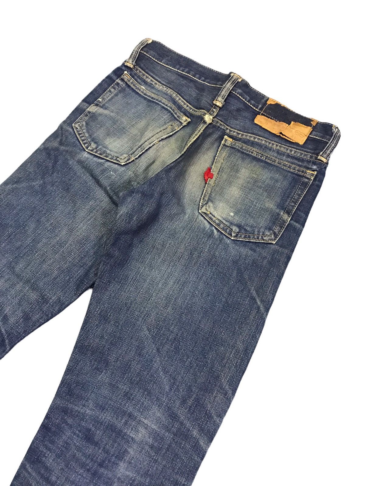 Vintage 🔥🔥Vtg 70s Big John Half Selvedge Rare Distressed Talon Jeans Size US 29 - 11 Thumbnail