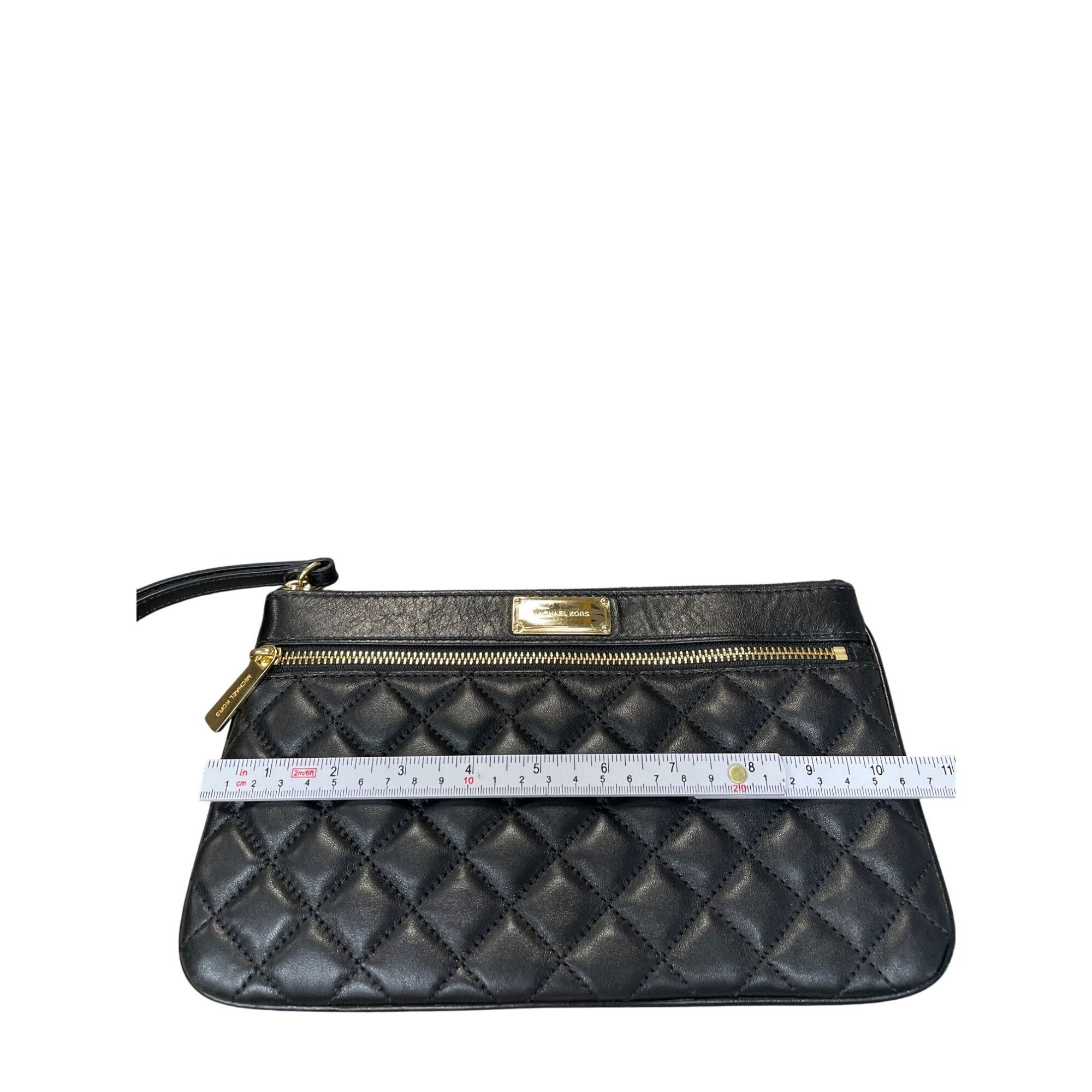 Michael Kors Michael Kors womans Black Quilted Leather Wristlet Clutch Ha Size ONE SIZE - 6 Thumbnail