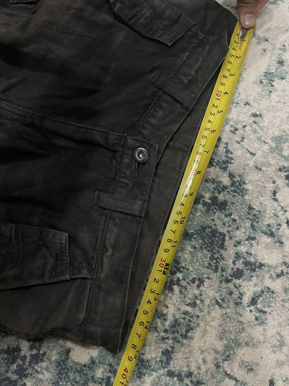 Tornado Mart Tornado Mart Waxed Multipocket Coated Denim Pants Size US 30 / EU 46 - 11 Thumbnail
