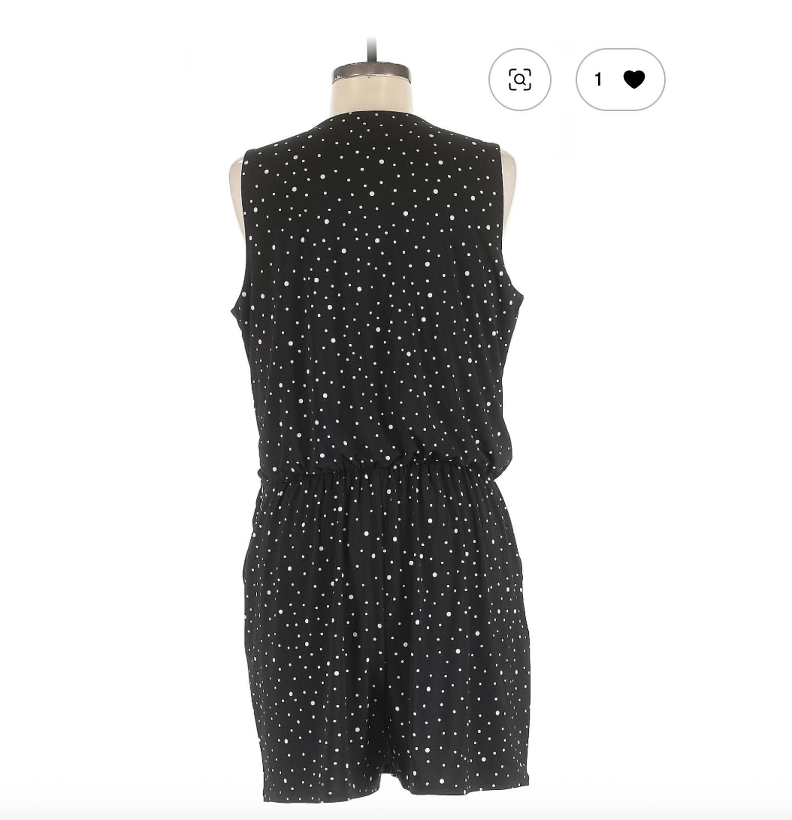 Other White House Black Market Size 10 Sleeveless Polka Dot Romper Size 32" / US 10 / IT 46 - 2 Thumbnail