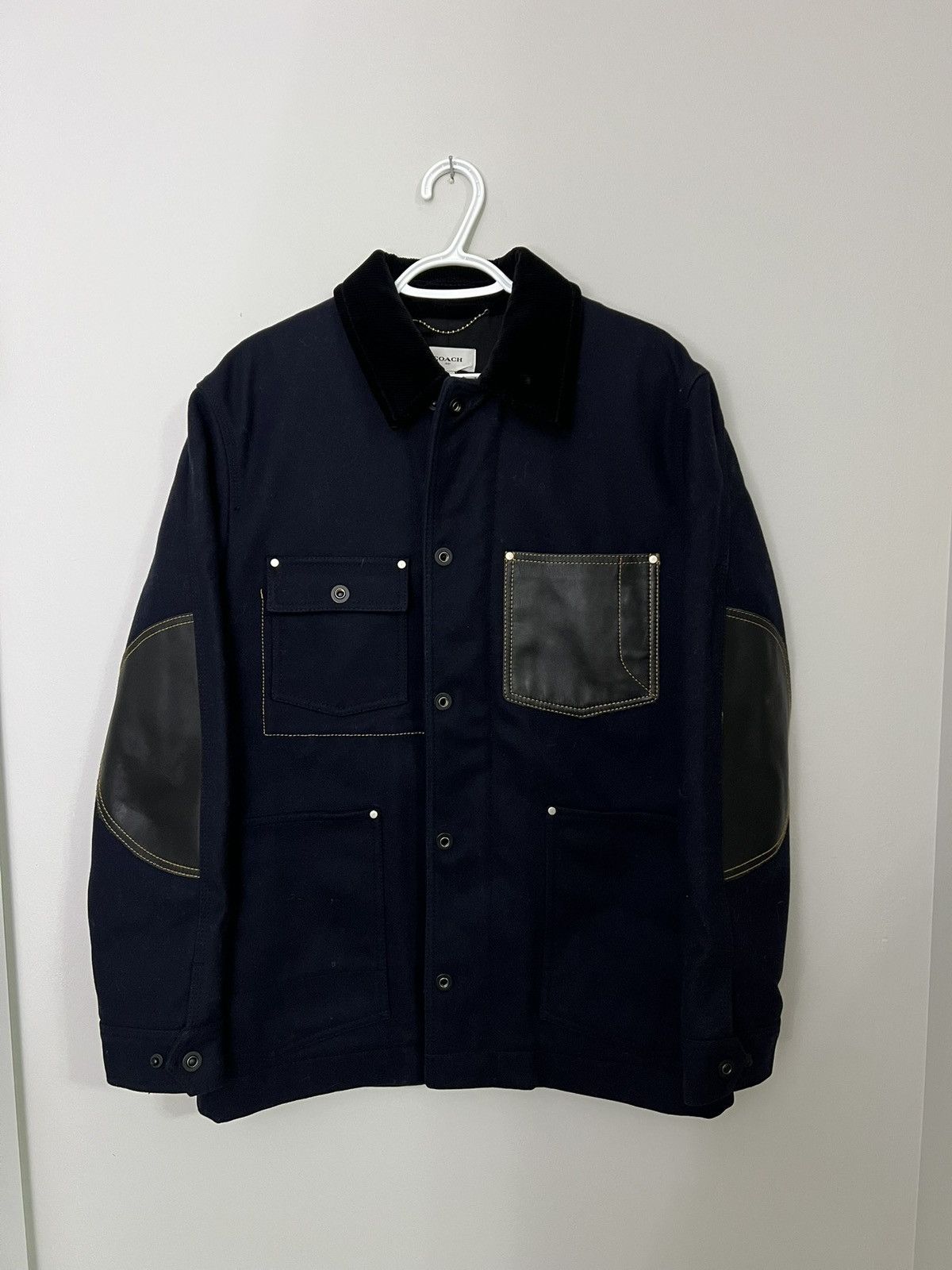 Coach Indigo Wool Barn Jacket