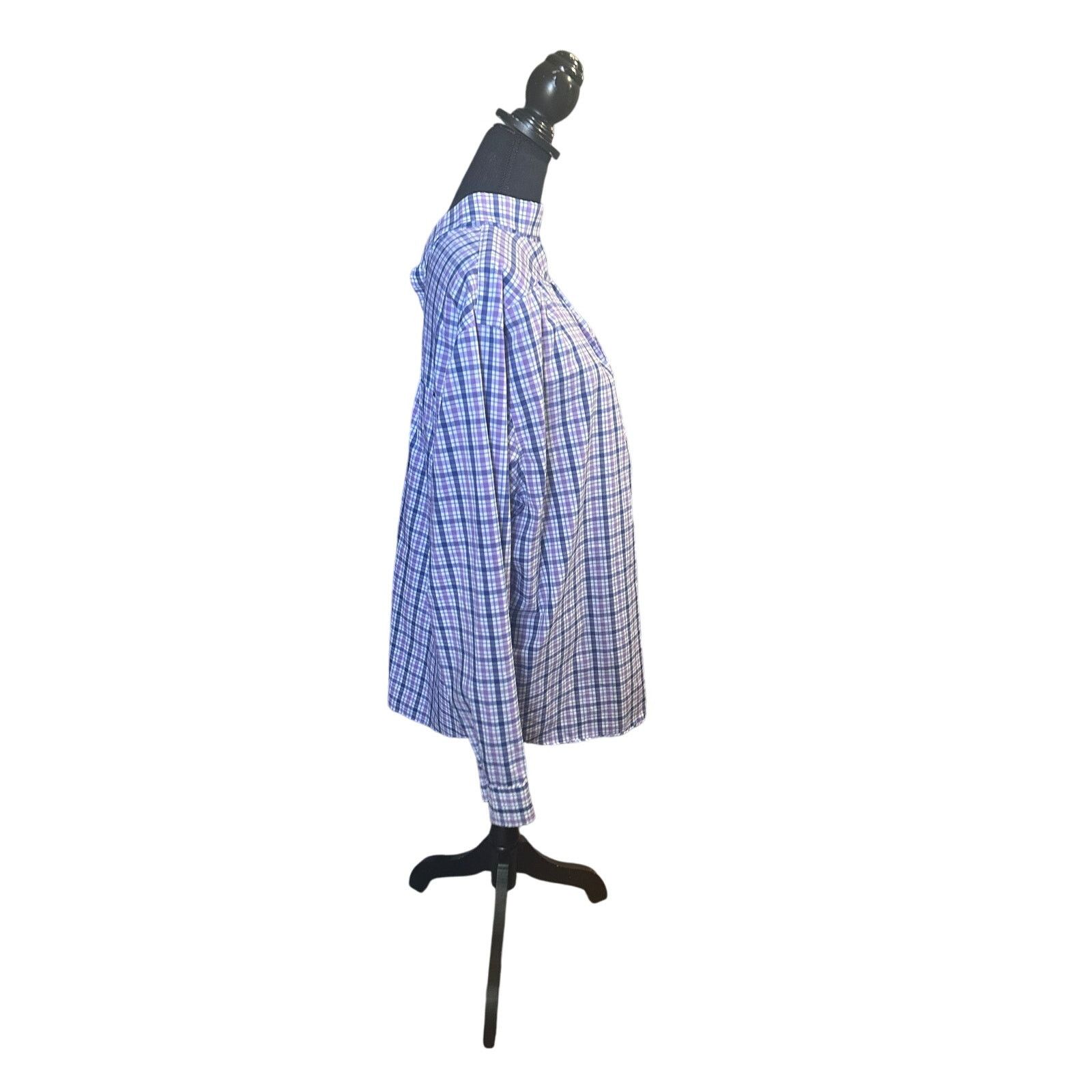 Lands' End Lands’ End Blue Longsleeve Button Up Tailored Fit Shirt Size US XL / EU 56 / 4 - 4 Thumbnail