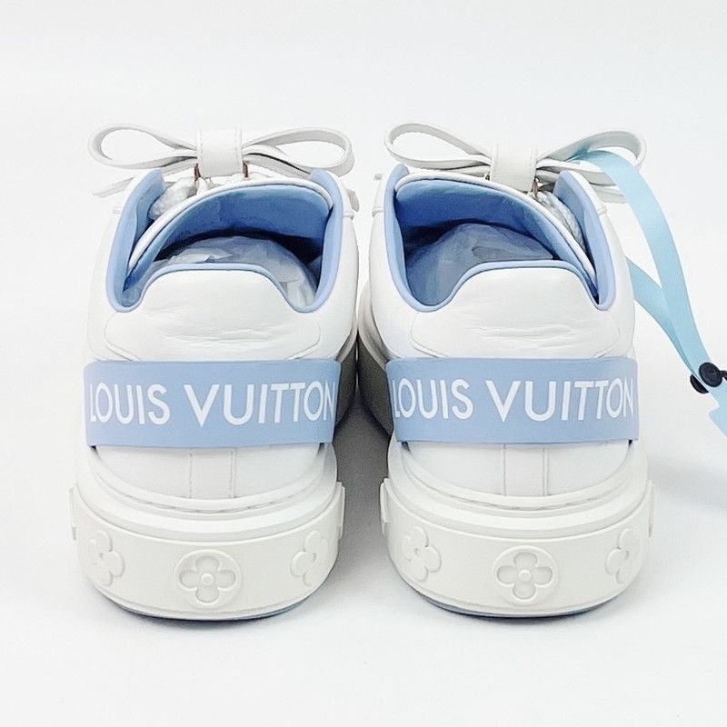 Louis Vuitton Louis Vuitton Blue and White Sporty Low-Top Sneakers Size US 8 / IT 38 - 5 Thumbnail