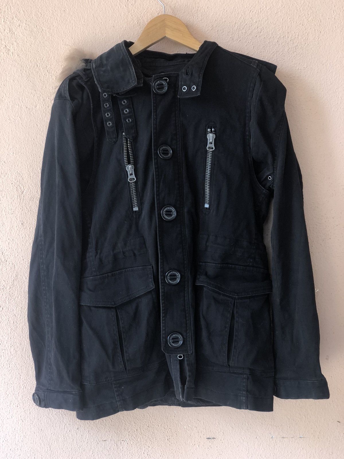 Japanese Brand × PPFM × Vintage PPFM Punk Jacket Fur Hoodie Size US M / EU 48-50 / 2 - 4 Thumbnail