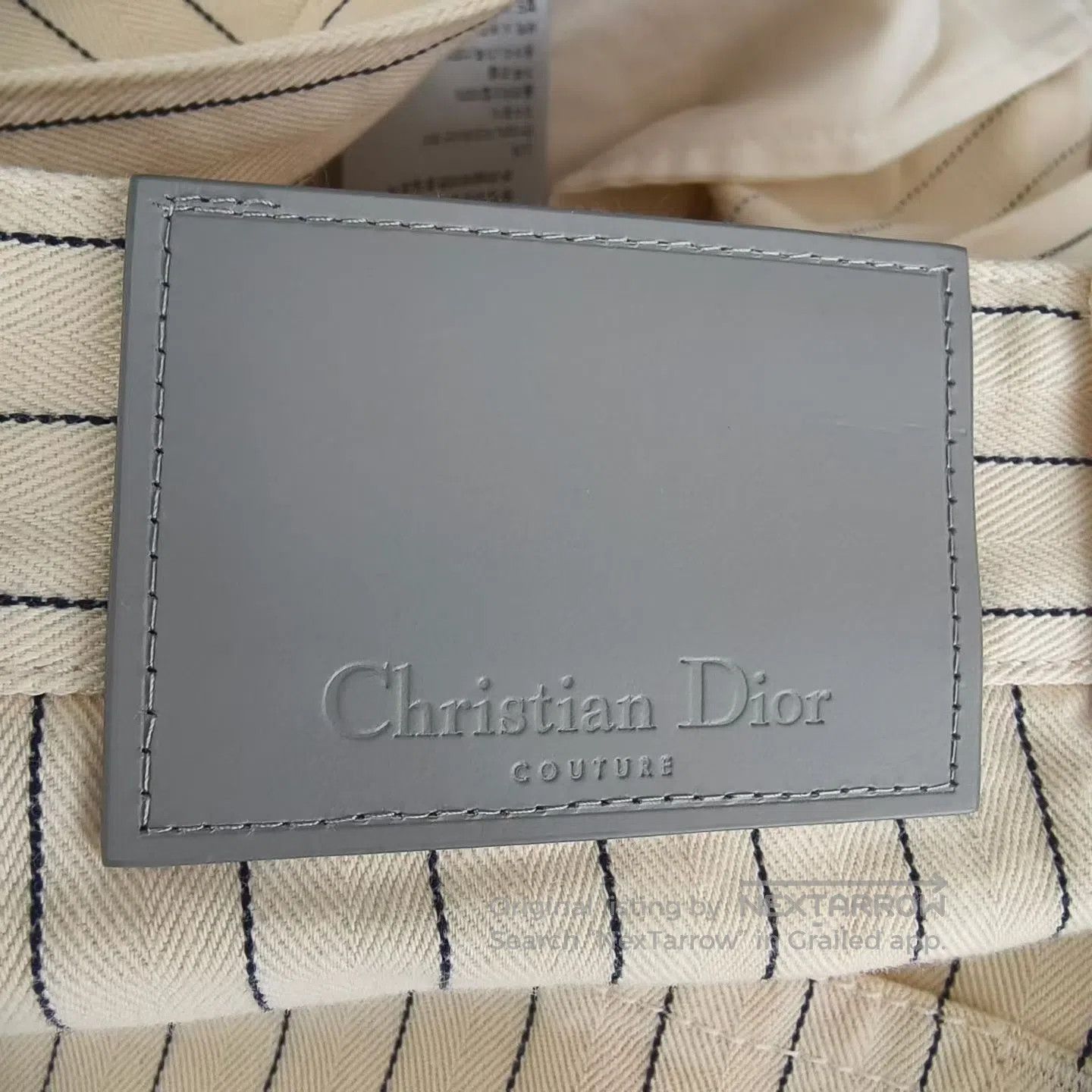Dior Dior Striped Embroidered Logo Cargo Shorts| Size US 31 - 5 Thumbnail