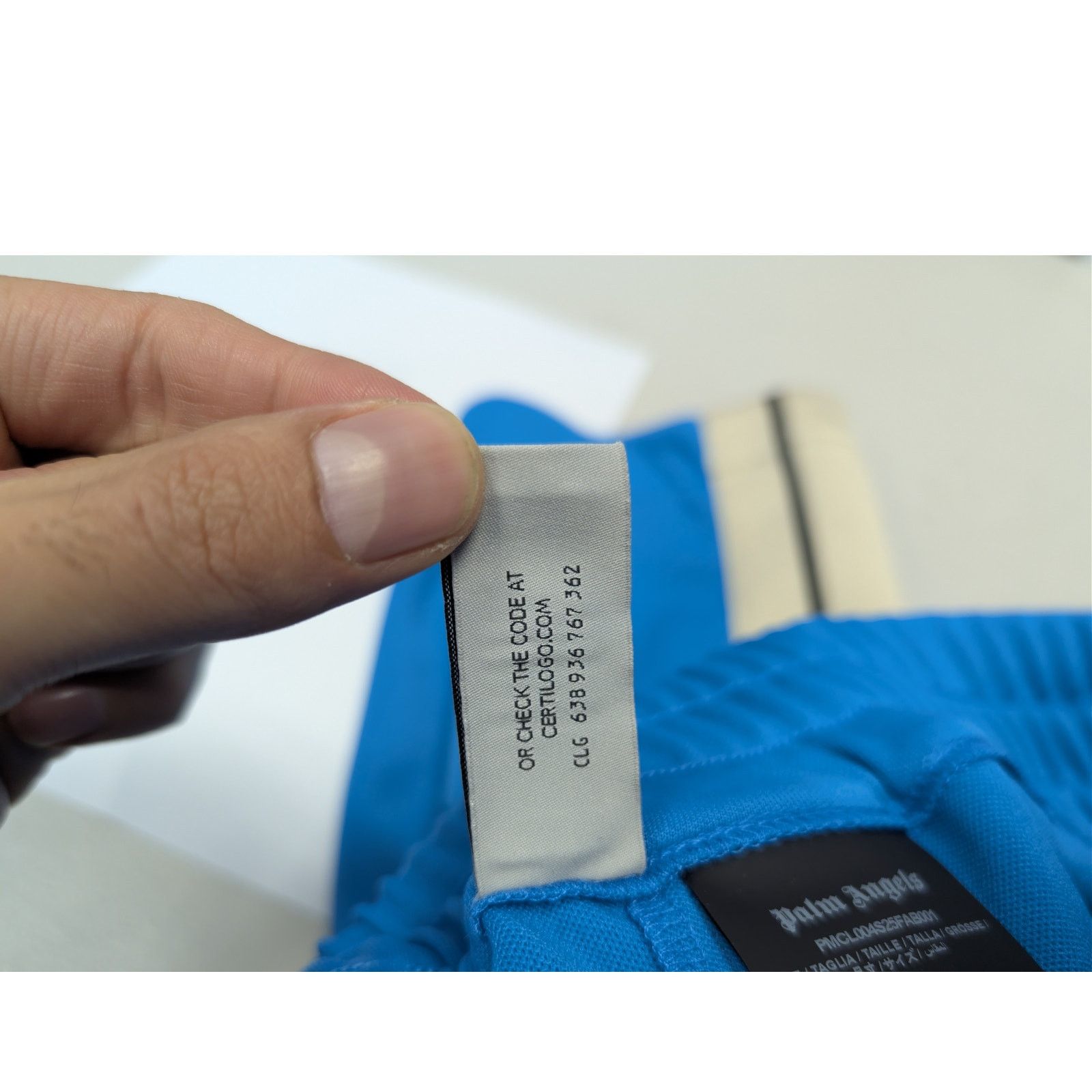 Palm Angels o1rshd1 Classic Logo Track Shorts in Light Blue / Off-White Size US 36 / EU 52 - 19 Thumbnail