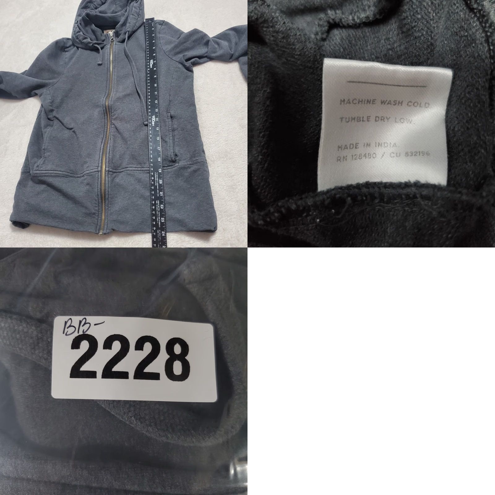 Vintage VINTAGE Pact Hoodie Women M Gray Full Zip Organic Cotton Sweatshirt Sustainable Size M / US 6-8 / IT 42-44 - 9 Thumbnail