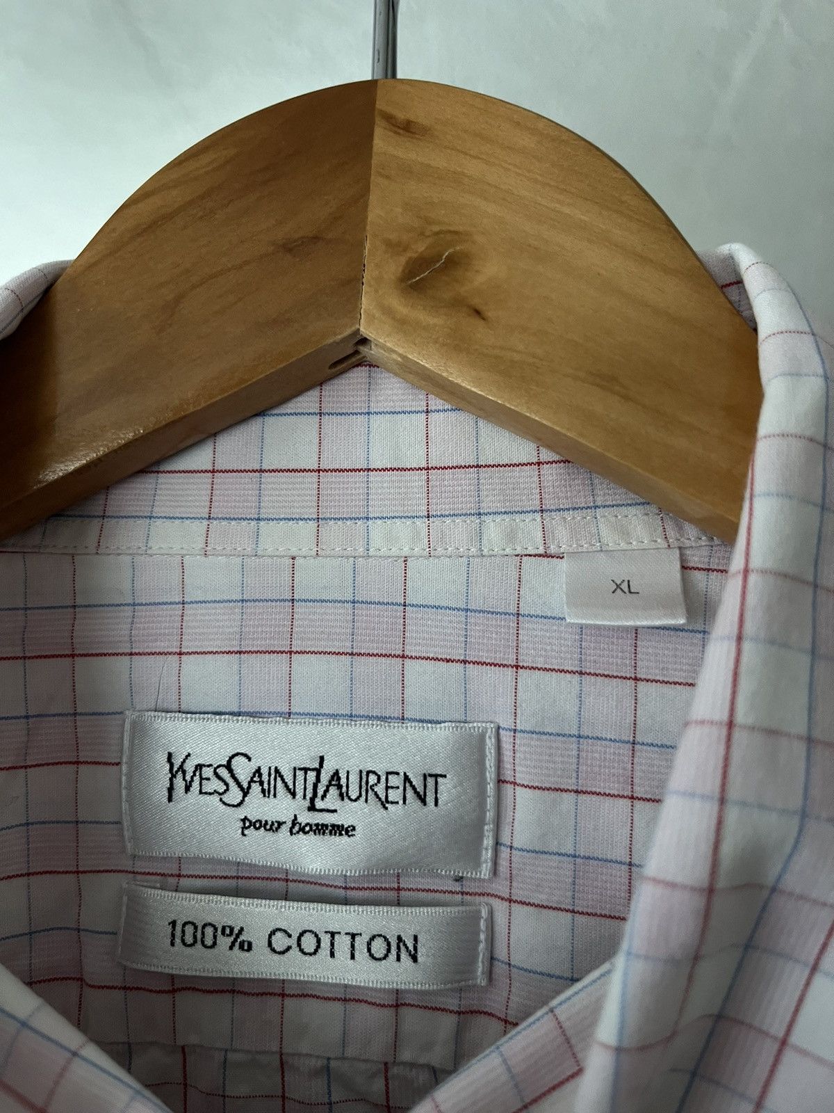 Yves Saint Laurent Vintage Yves Saint Laurent YSL Checkered shirt cotton XL Size US XL / EU 56 / 4 - 11 Thumbnail