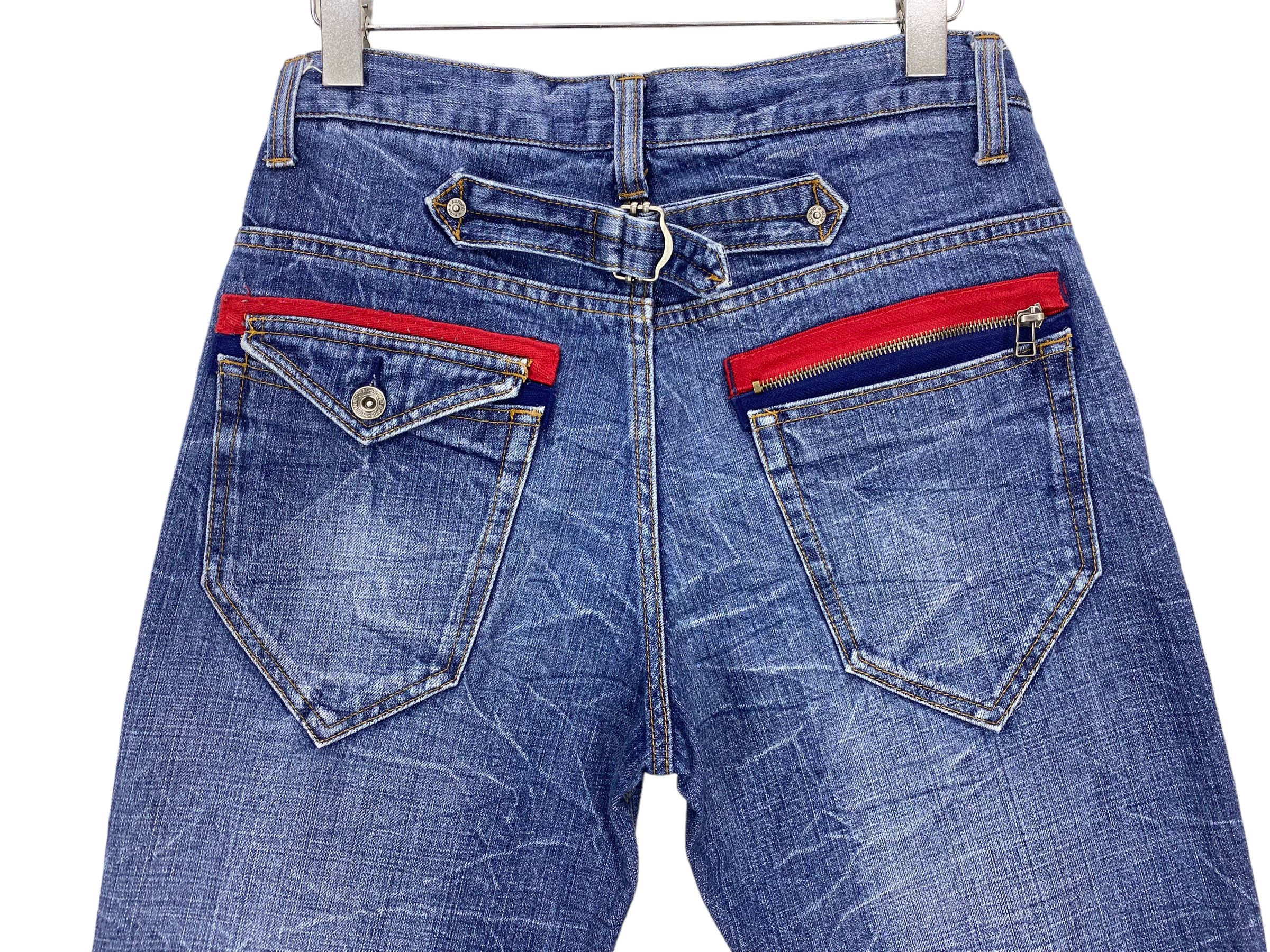 Japanese Brand Nylaus Distressed Buckle Back Denim Goth Punk Jeans Size US 31 - 6 Thumbnail