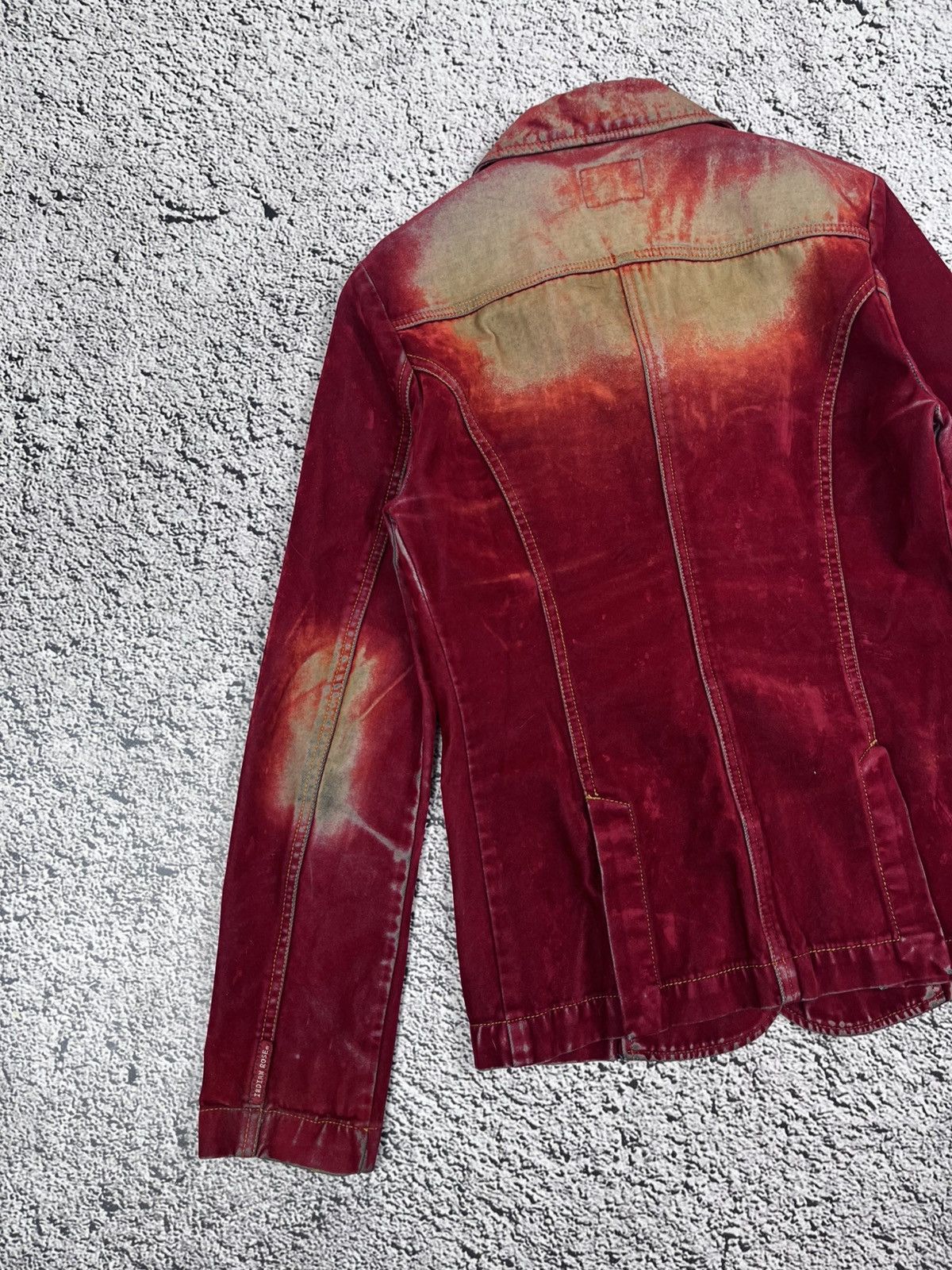 Japanese Brand Vintage Avant-Garde Bleached Velour Faded Distressed Jacket Size S / US 4 / IT 40 - 11 Thumbnail