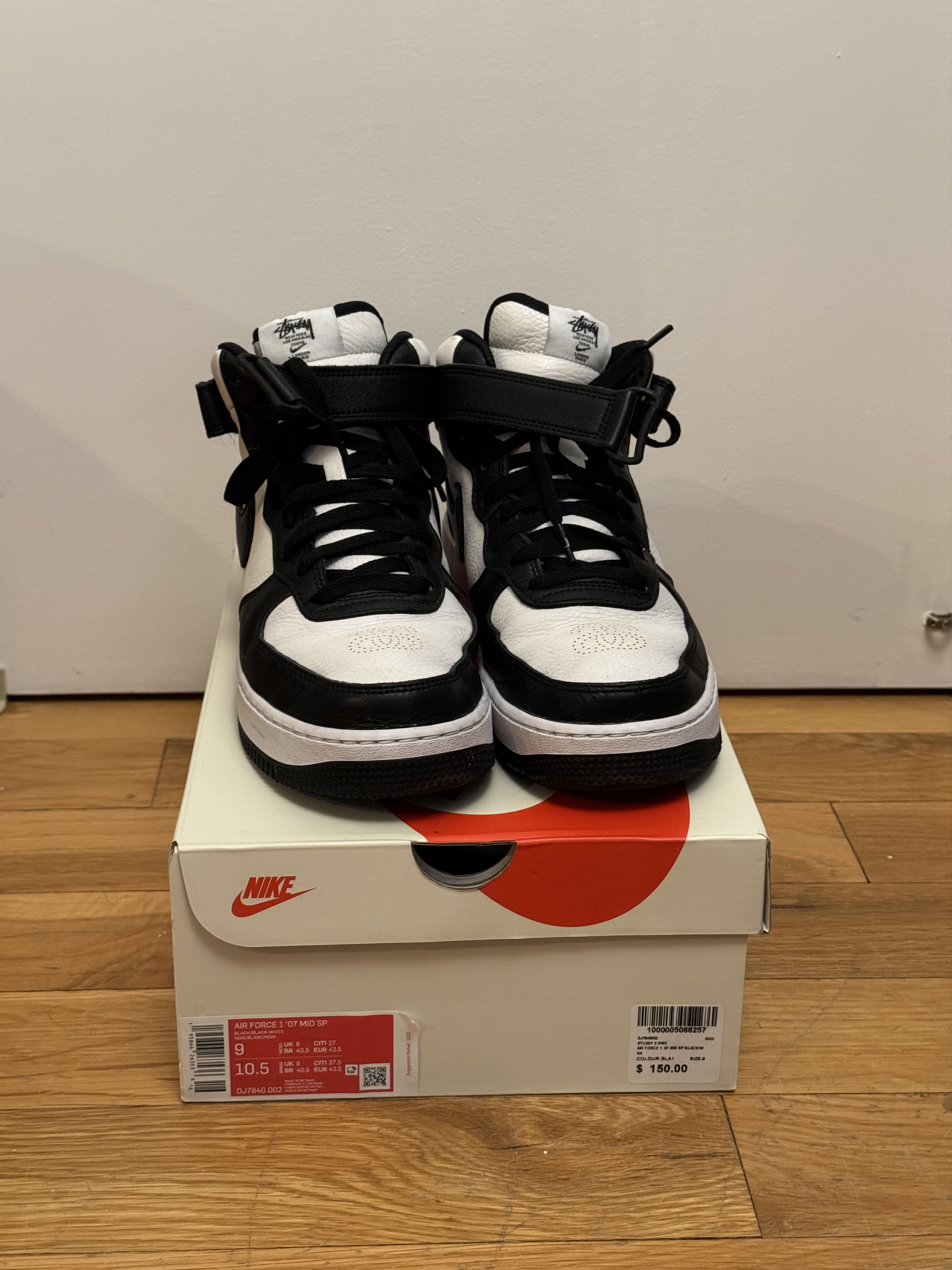 Nike × Stussy Air Force 1 Mid Size US 9 / EU 42 - 2 Thumbnail