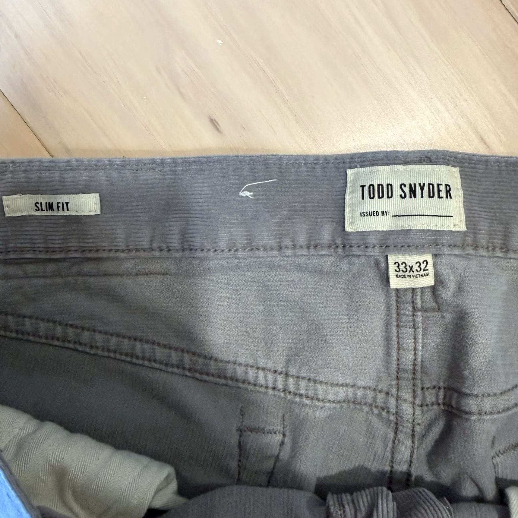 Todd Snyder Todd Snyder Corduroy Pants Slim Fit 33 Gray Men Regular Pants Size US 33 - 7 Thumbnail