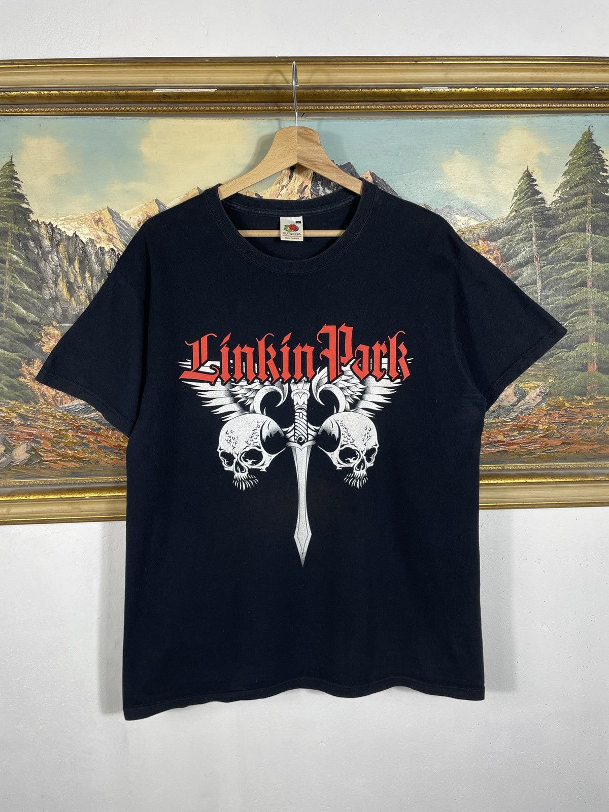 Band Tees Linkin Park Vintage Y2k Black Ter Merch Band Metal Rock Size US M / EU 48-50 / 2 - 1 Thumbnail