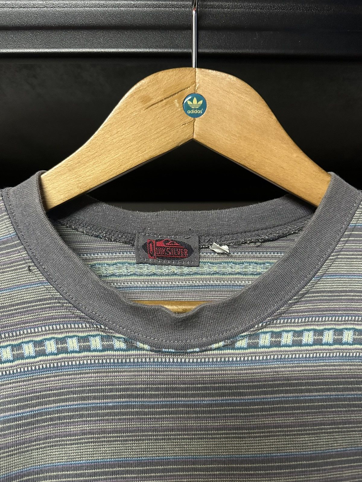 Quiksilver Vintage 80s Quiksilver Boxy Stripe Pocket Tee Size US L / EU 52-54 / 3 - 4 Thumbnail