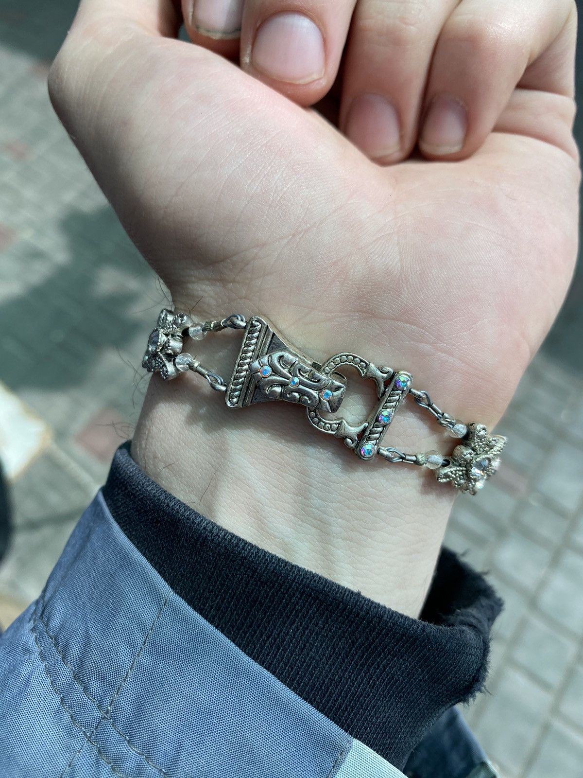 Japanese Brand × Jewelry × Vintage Stylish futuristic Crystal Bracelet Watch Size ONE SIZE - 4 Thumbnail