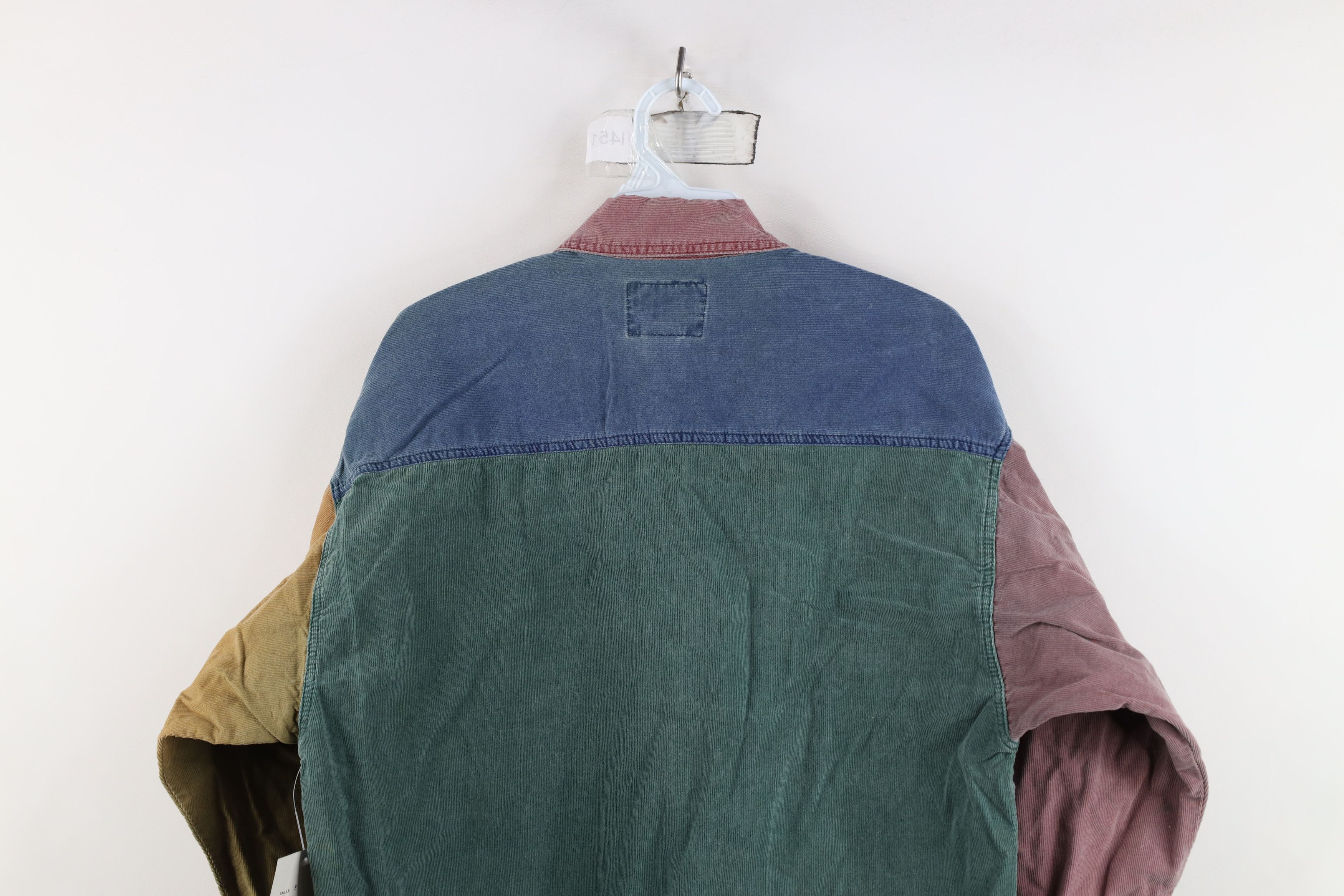 Vintage Deadstock Vintage 90s Streetwear Block Corduroy Button Shirt Size S / US 4 / IT 40 - 15 Thumbnail