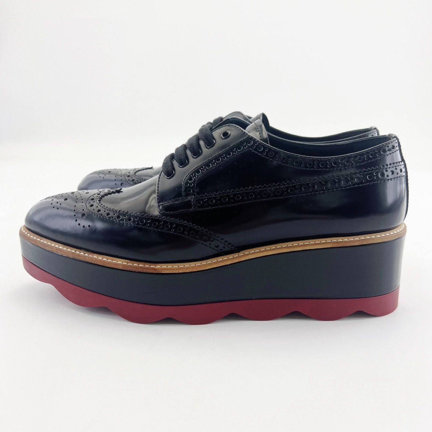 Prada Prada Black Baroque Carved Platform Shoes Size US 9 / IT 39 - 1 Thumbnail