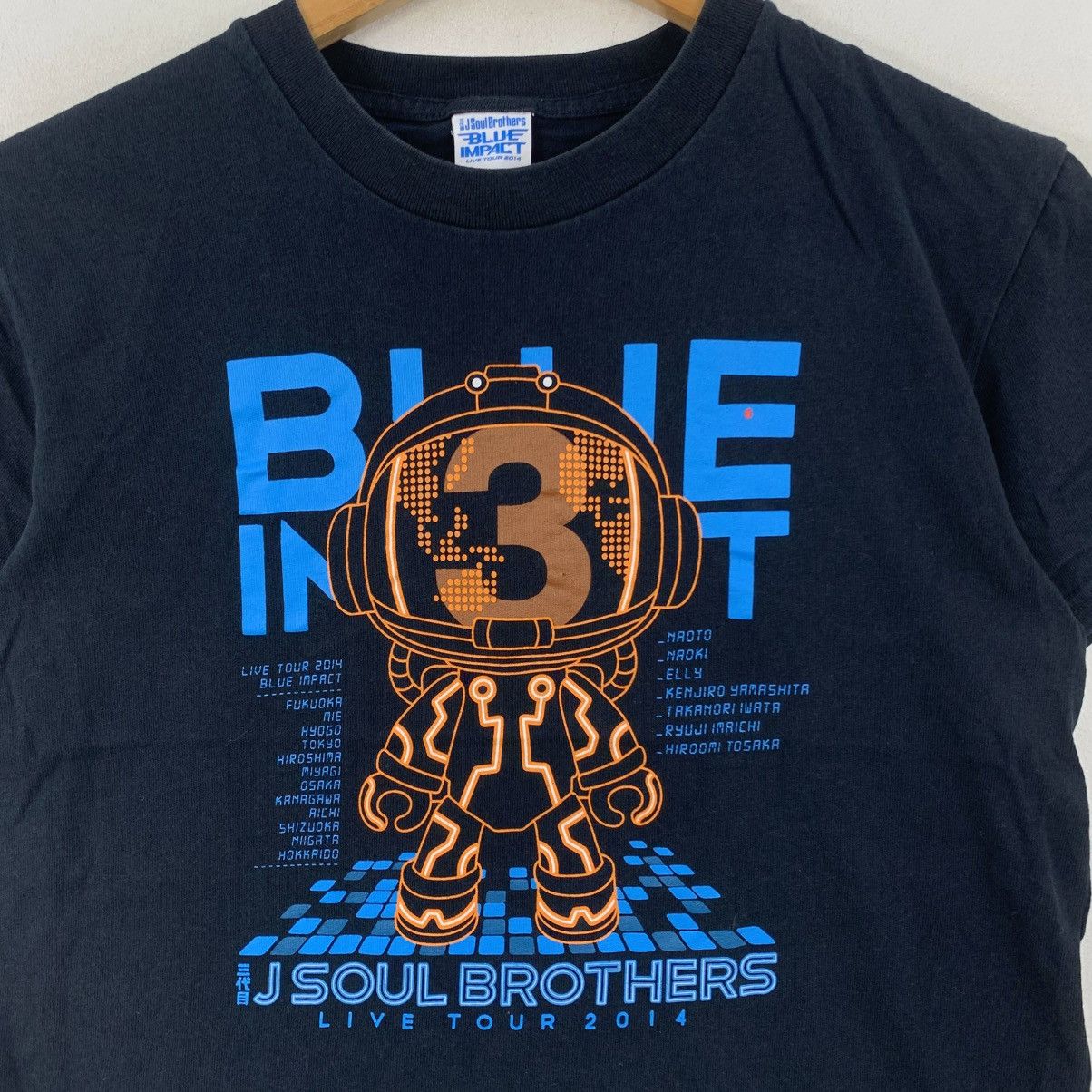 Japanese Brand J SOUL BROTHER Blue Impact 2014 Exile Tribe Japanese Tshirt Size US S / EU 44-46 / 1 - 4 Thumbnail