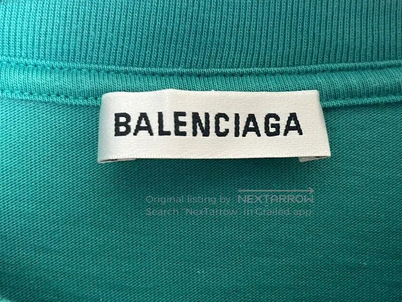 Balenciaga Balenciaga Lake Green Letter Print Short Sleeve T-Shirt Size US M / EU 48-50 / 2 - 3 Thumbnail